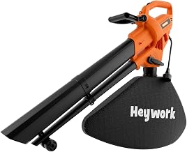 3-in-1 Leaf Vacuum Mulcher, 450 CFM Corded Blower | Delivering 158 MPH, this orange tool with a 40L bag easily blows, vacuums, and mulches leaves for fast lawn & yard cleanup.