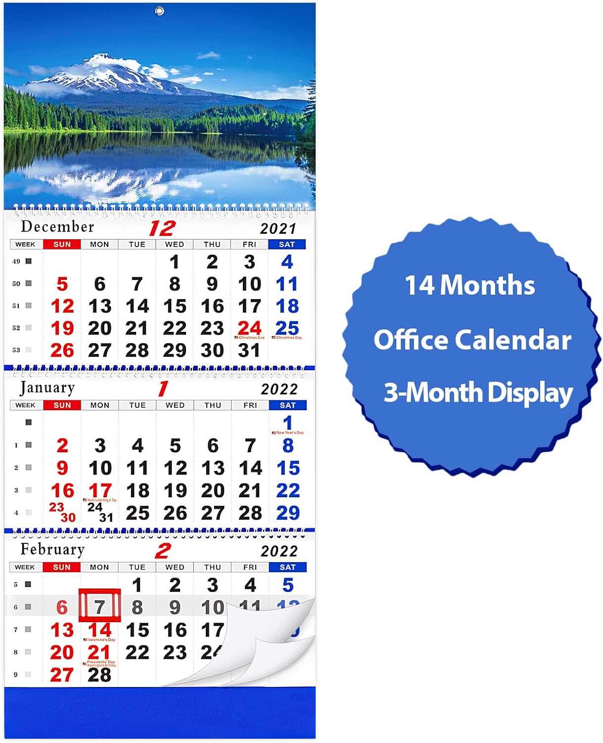 Dec 2021 And Jan 2023 Calendar Buy Whiidoom 2022 Wall Calendar 3 Month Display Vertical Calendar 13.2" X  32.7" Dec 2021 - Jan 2023 Wire-Bound Thick Paper Hanging Calendar Planner  Online In India. B09C825277