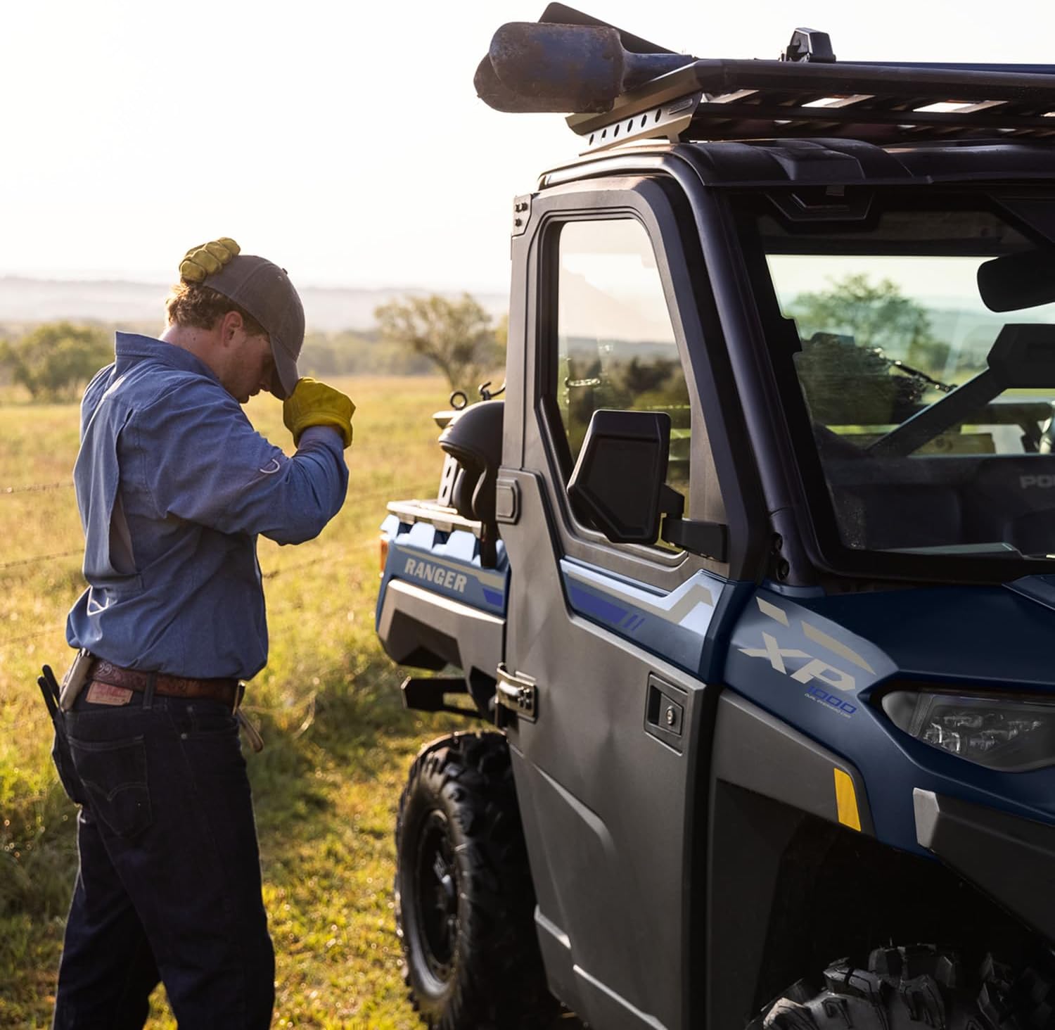 Polaris Exterior Door Accent Panels for Ranger XP 1000 & Crew, Compatible with Pro Shield Power, Manual and Half Doors, Factory Color-Matched, UV Protection, Front Door Installation, Set of 2