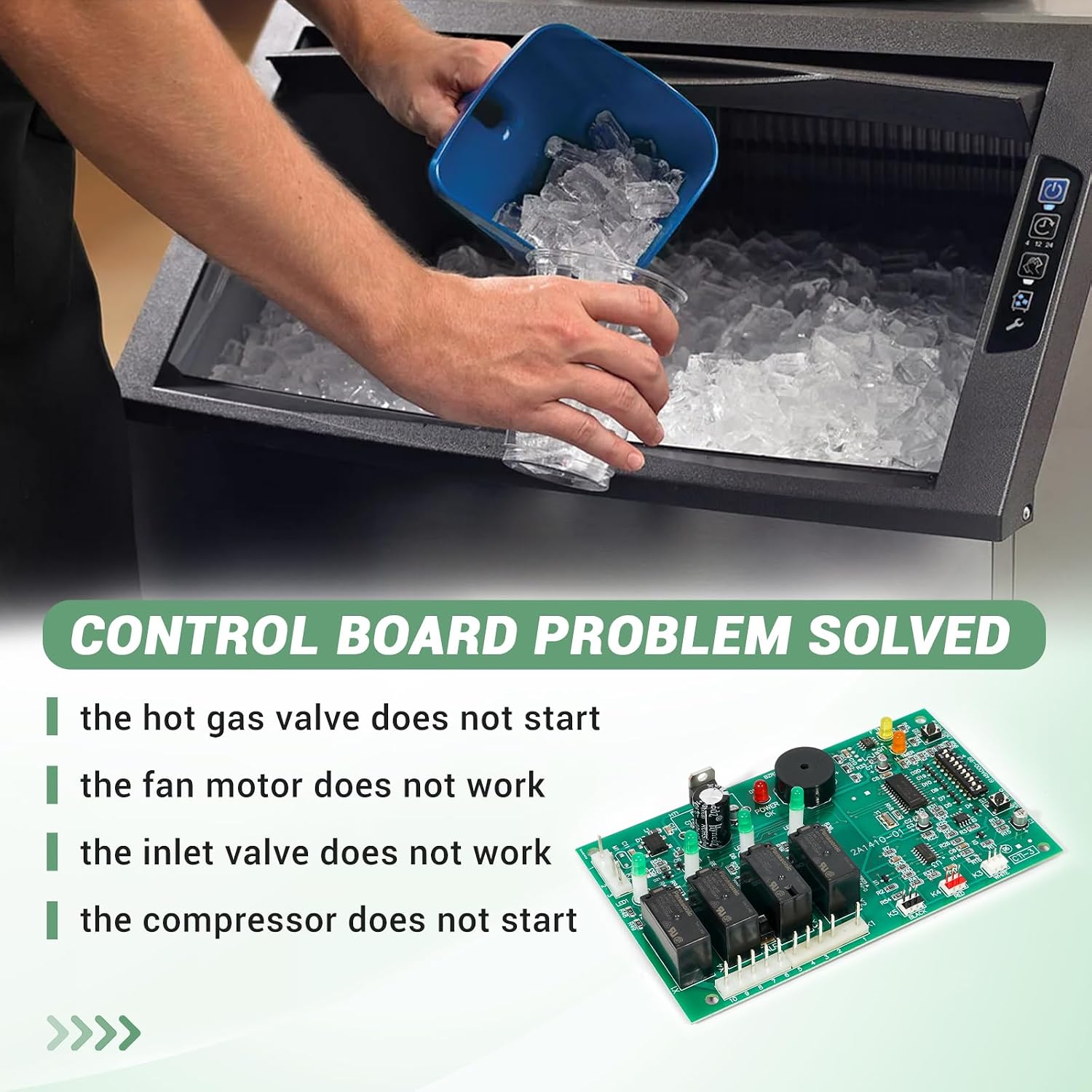 2A1410-01 2A1410-02 Ice Maker Control Board, Fit for Hoshizaki Ice Maker Machine Control Board, Compatible with Ice Machine KM250 KM450 KM500 KM500MAFE KM630 KM1200 KM1300, etc.
