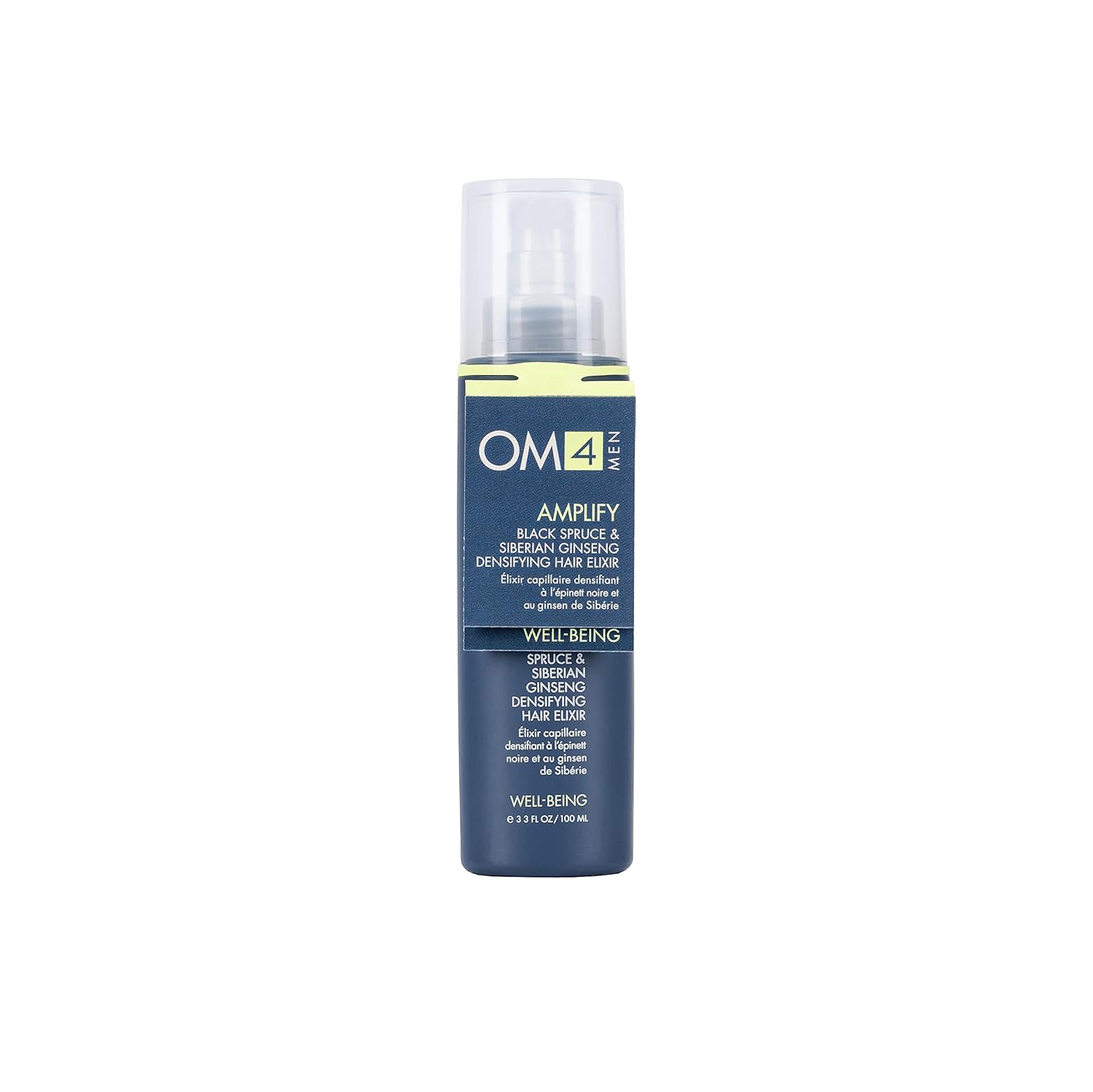 Organic Male OM4 Amplify: Black Spruce & Siberian Ginseng Hair Densifying Elixir - Men's Dual functioning scalp stimulating and styling gel