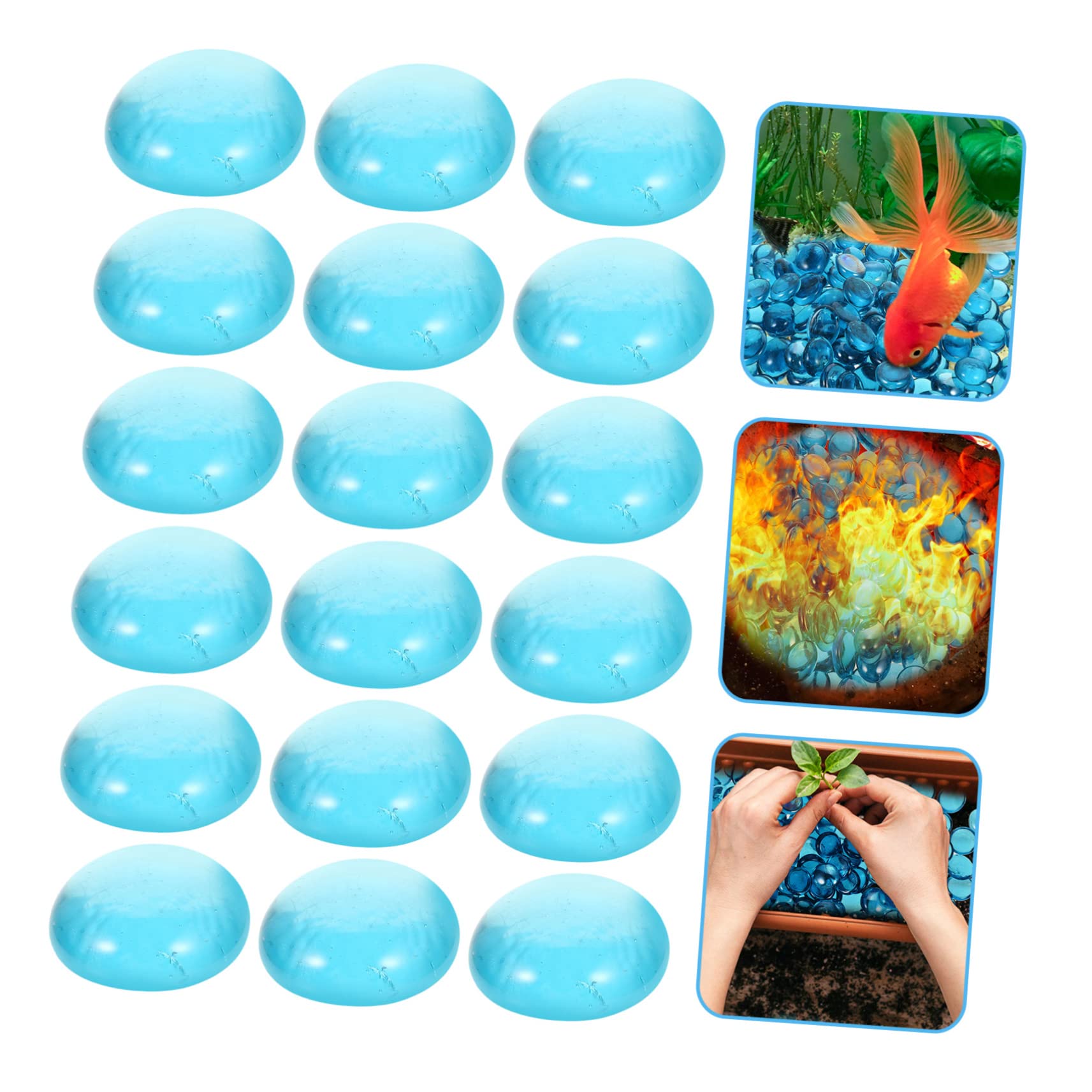 1sacchetto in Vetro Per Acquario Per Acquario Decorazioni in Vetro Per Braciere Vetro Per Braciere Pietre Decorazioni Liscia e Resistente Riutilizzabile