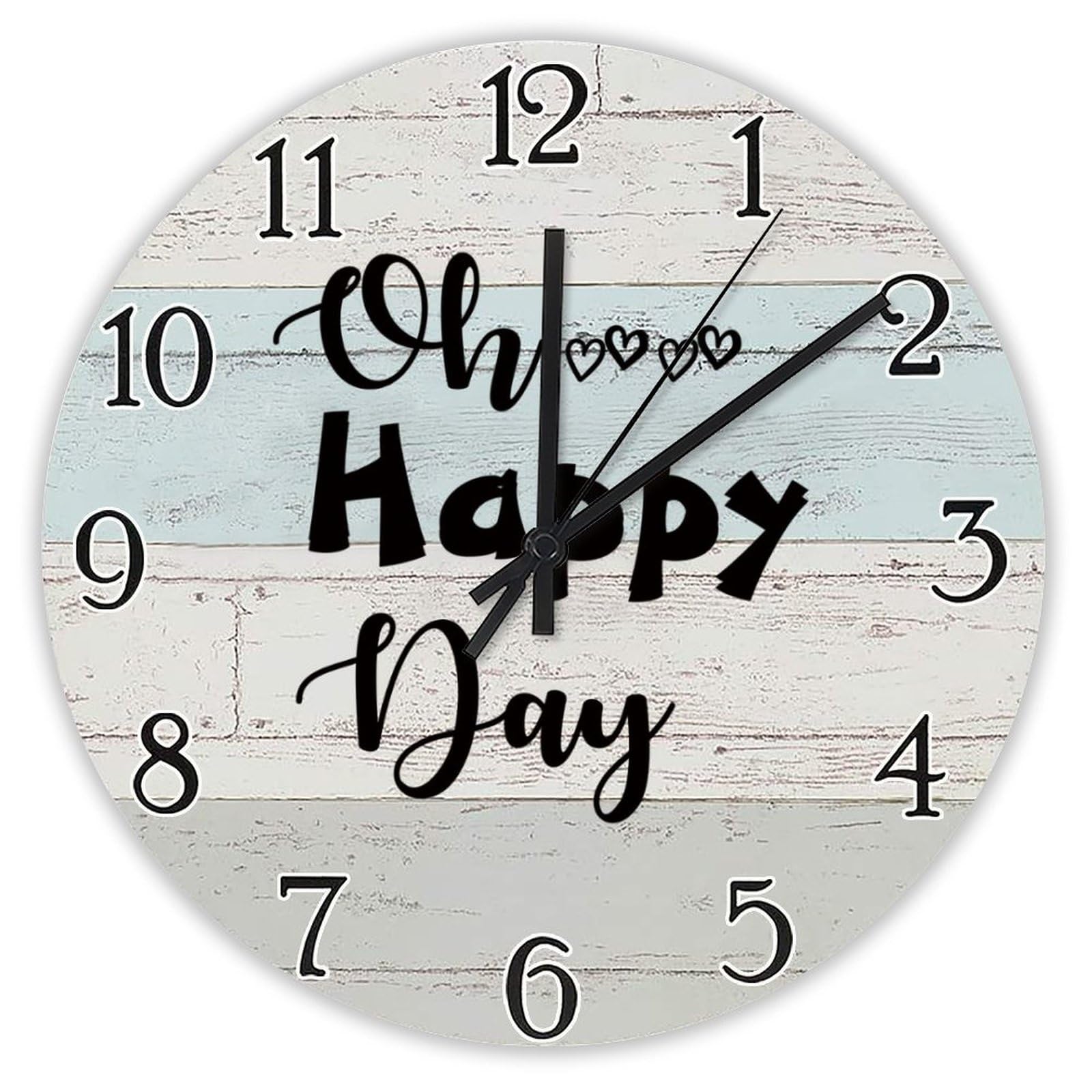 Horloge murale pour salon et école en bois 38 cm mécanisme à quartz silencieux
