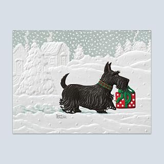 Pumpernickel Press Scotty Dog Christmas Card