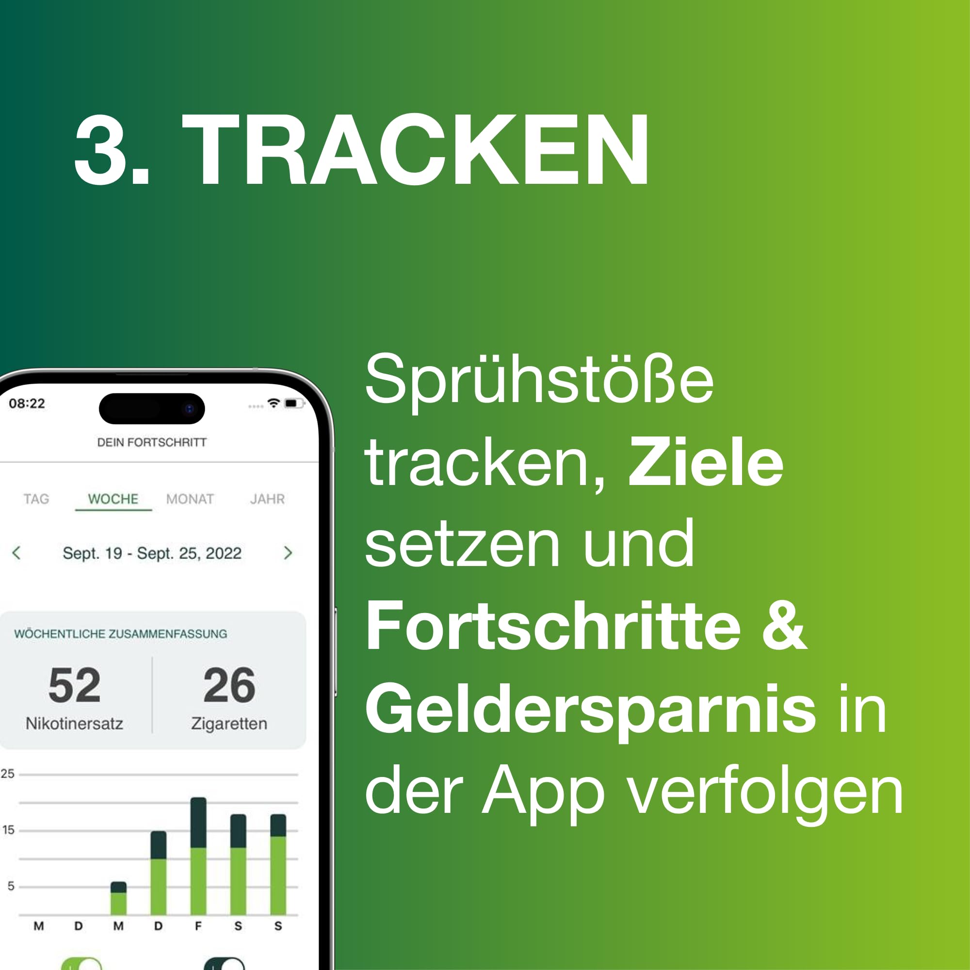 nicorette mint Spray zum Rauchen aufhören, mit App-Funktion - (3er Pack)