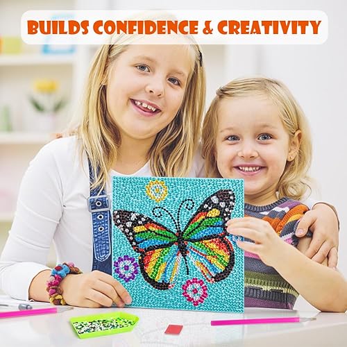 Miniatura 4 de Labeol Kit de arte de diamante 5D de 6 piezas para niños, kit de pintura de cristal, fácil pintura, juego de manualidades para el hogar 5D taladro