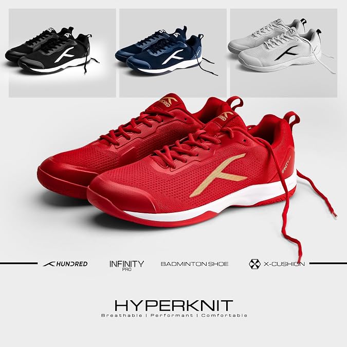 Hundred Men's Infinity Pro Non-markingBadminton Shoe