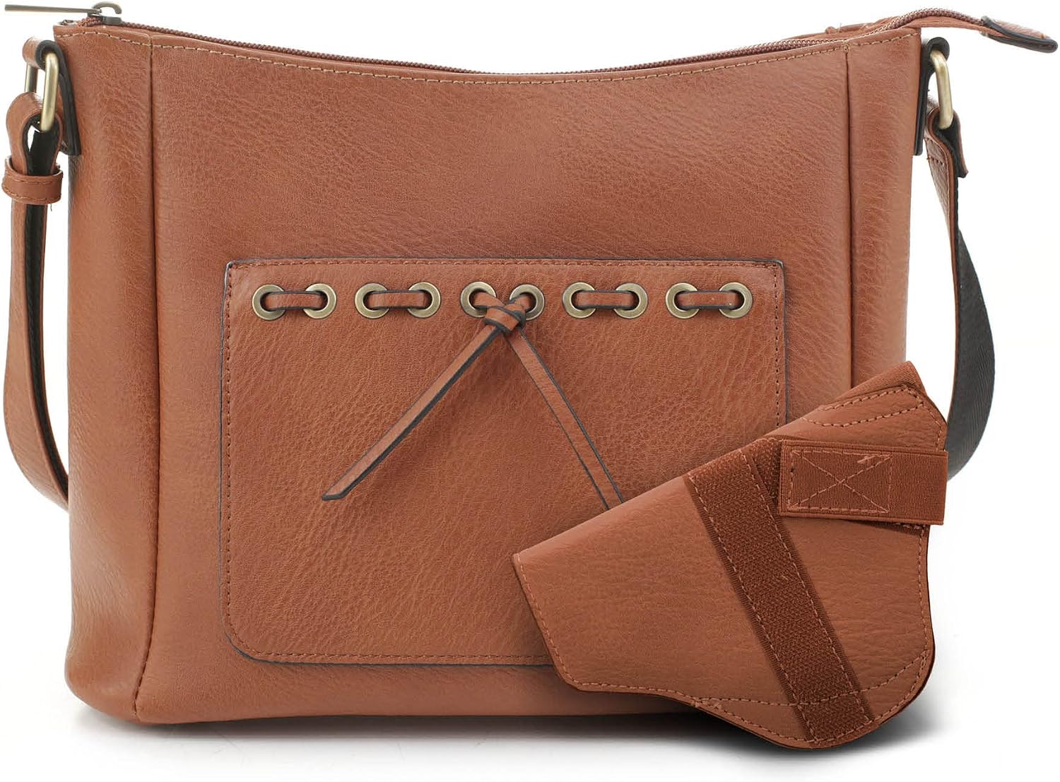 JESSIE & JAMES Esther Concealed Carry Crossbody Bag Gunbag Shoulder Purses For Women with Lock and Key
