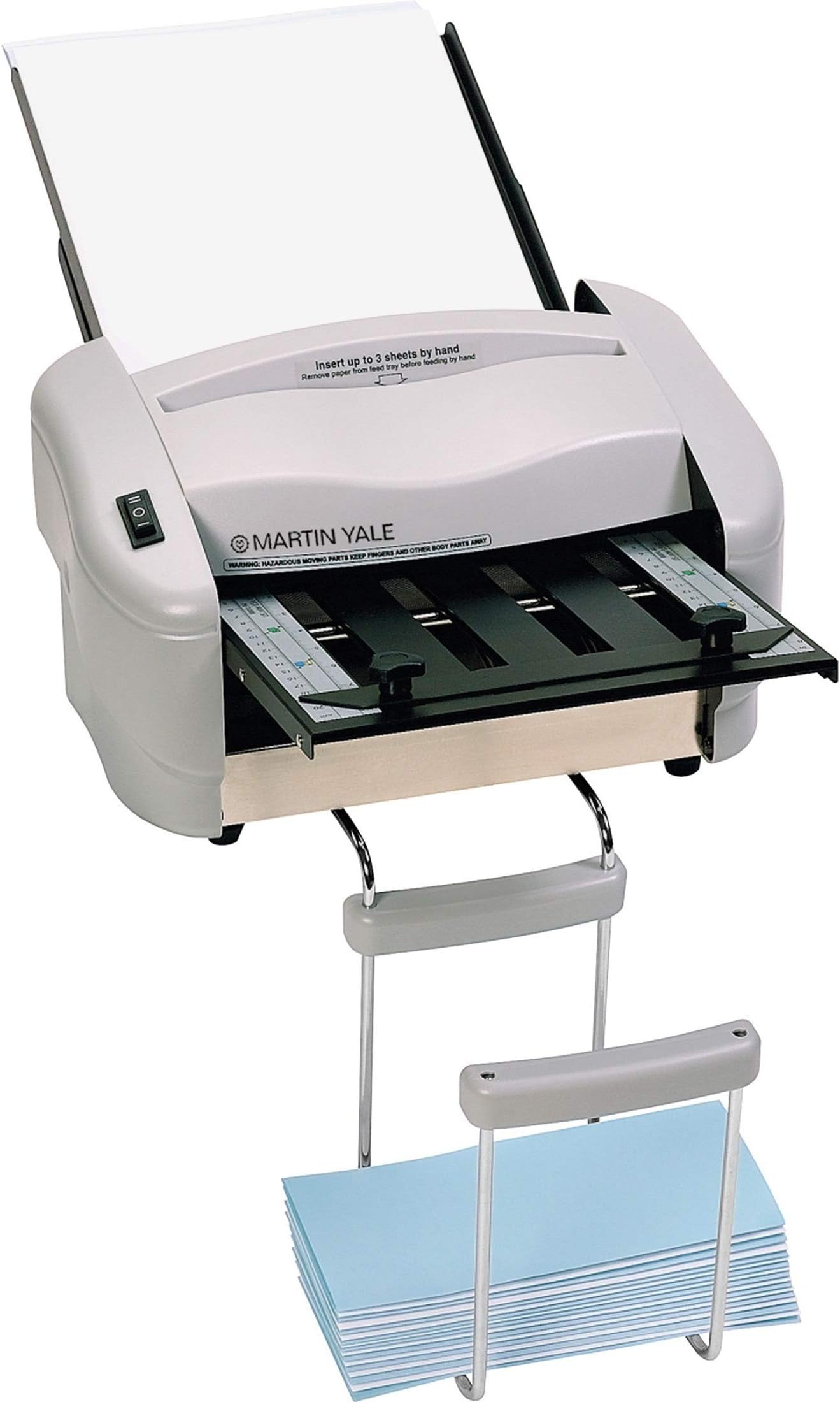 Martin Yale P7200 Premier Rapid Fold Automatic Desktop Letter/Paper Folder, Automatically Feeds and Folds 8 1/2" x 11" Paper and a Stack of Documents, Includes Stacking Tray