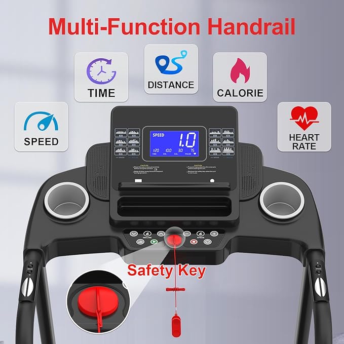 Caminadora Eléctrica Plegable 3.5 hp Inclinación 15% Negro miniatura 4