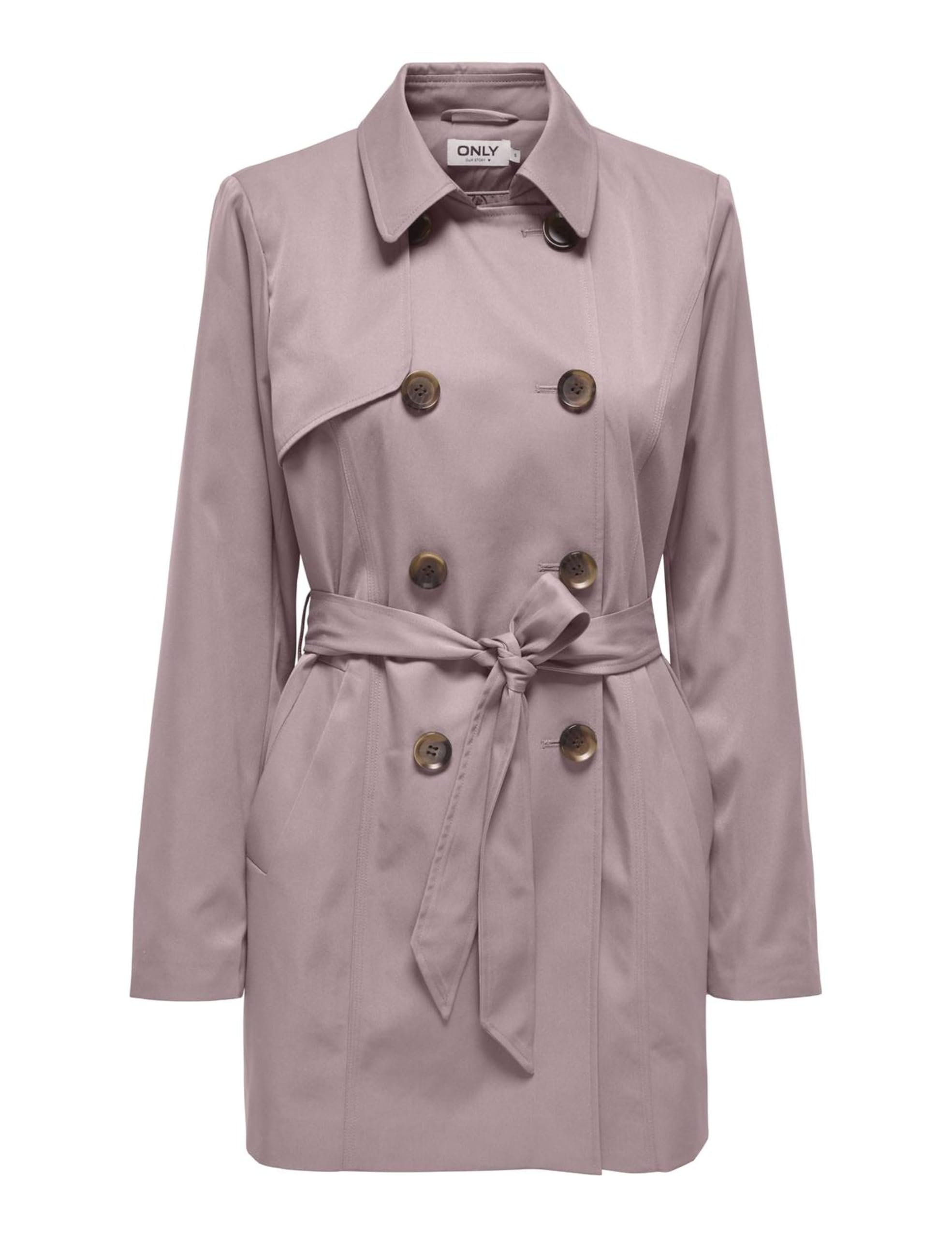 ONLY Onlvalerie Trenchcoat Otw Noos Wrap Trench Coat, Burnished Lilac, S Women, Burnished Lilac, S