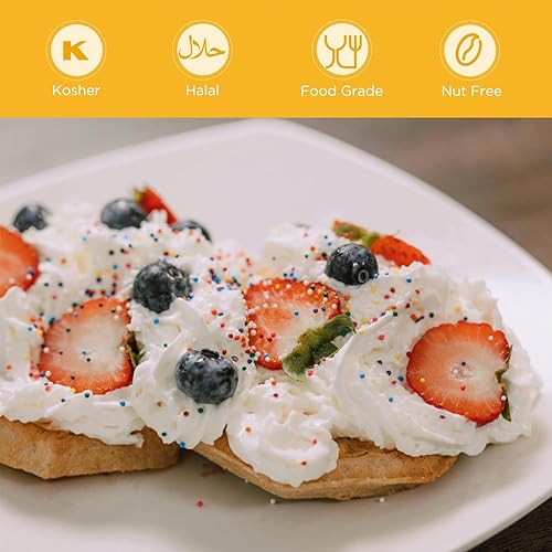 Miniatura 3 de Gránulos de arco iris, no pareils para decoración de pasteles, chispas de pastel a granel de 1.54 libras, sujoygar, magdalenas, galletas, chocolate,