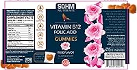 Vista 5 de SOHM - Gomitas de ácido fólico de 300 mcg de vitamina B12, 60 unidades, mejoran los glóbulos rojos, apoyan la salud inmunológica saludable, gomita