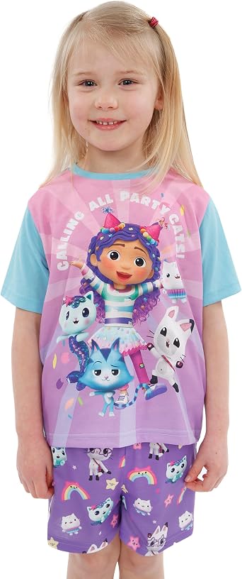 DreamWorks Gabbys Dollhouse Pajamas | Girls Short Pajamas | Gabbys Girls' Pajama Sets