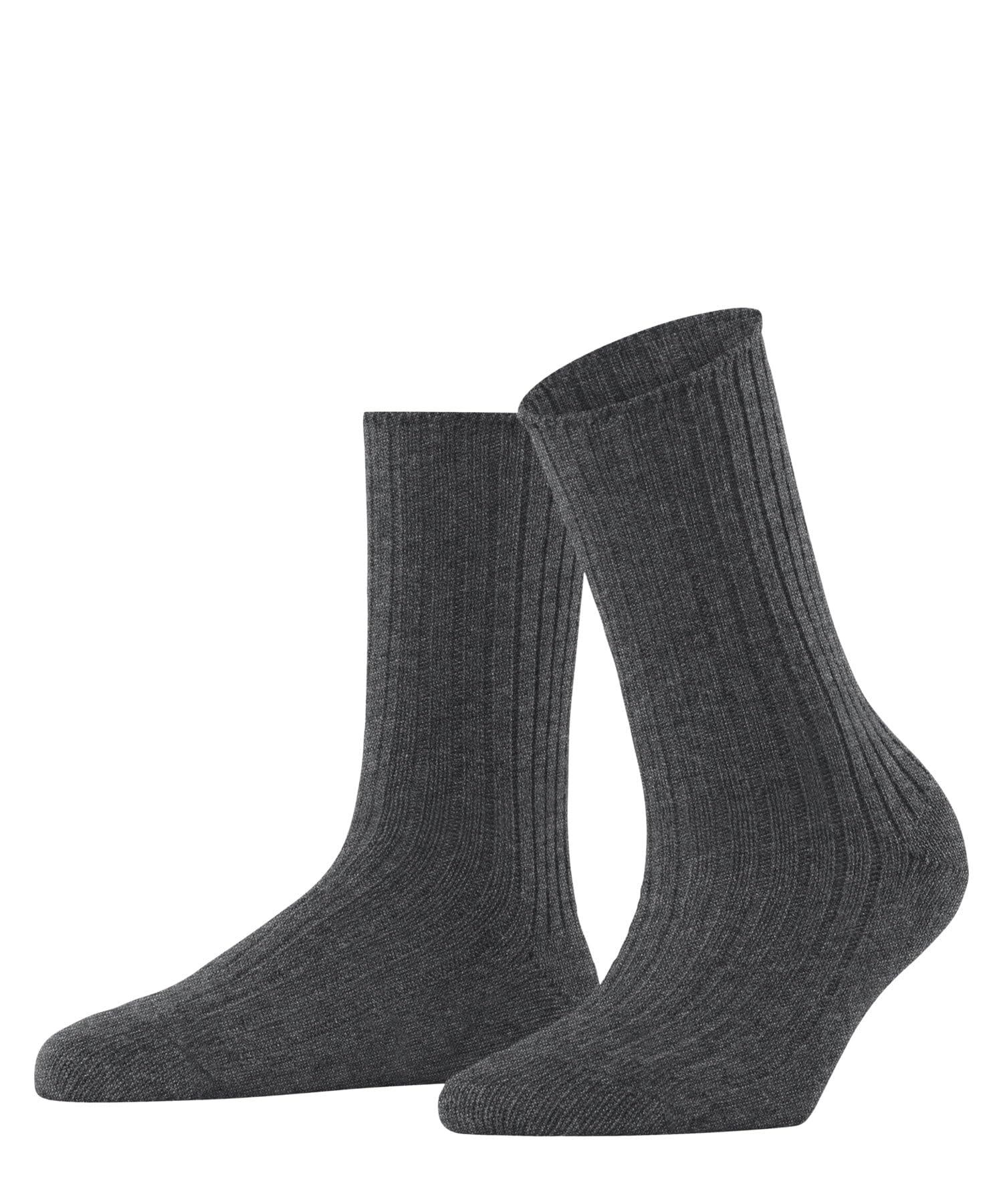 ESPRIT Women's Hygge W So Wool Cashmere Plain 1 Pair Socks, Grey Carbon Melange 3975, 2.5-5