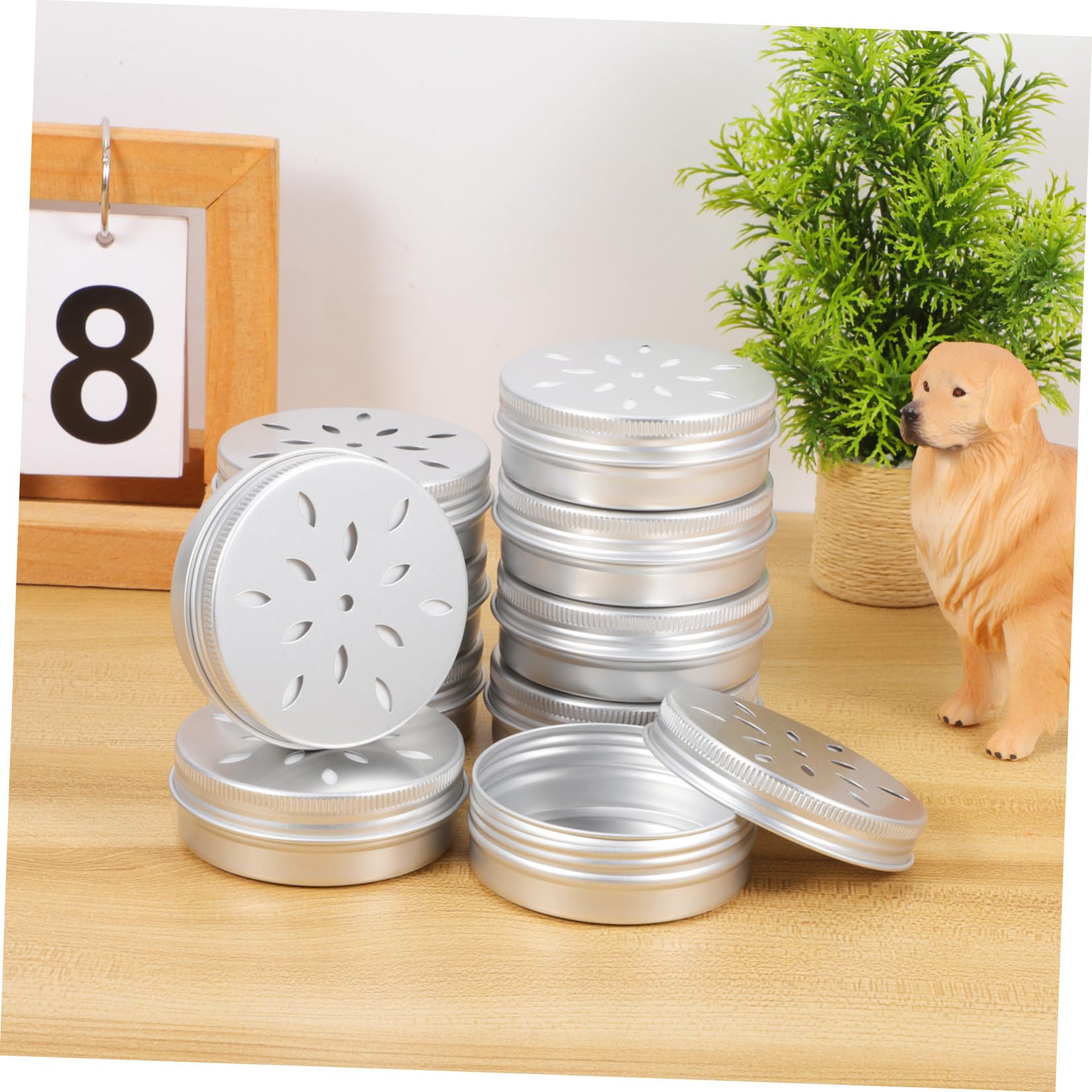 ibasenice 30 Piezas Caja de Aluminio para Entrenamiento Olfativo Canino Kit de Herramientas para de Olor Natural y Trabajo Accesorio Estable para Adiestramiento Canino