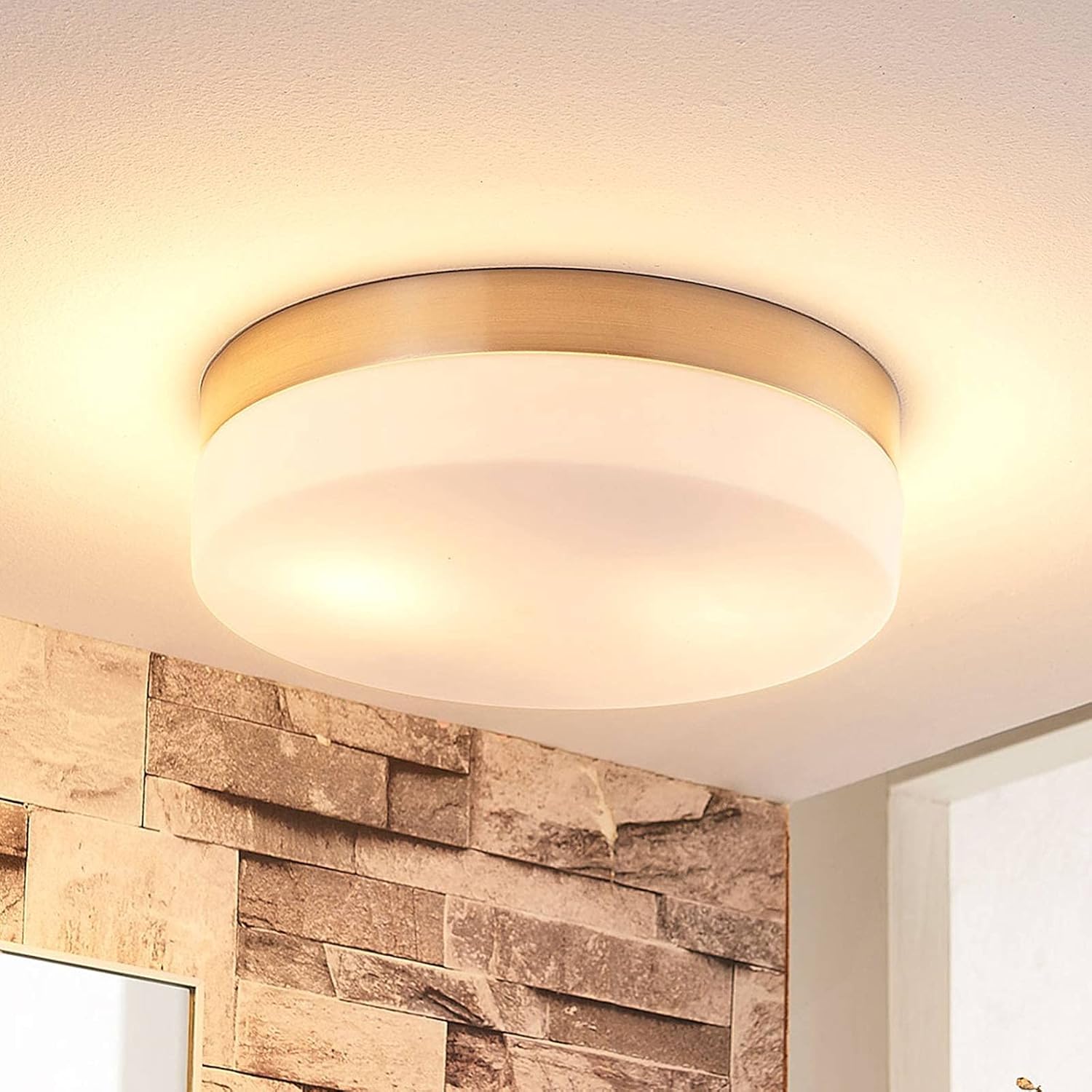 Lindby LED Deckenleuchte Lyss - Spritzwassergeschützt Für Bad & Wohnen