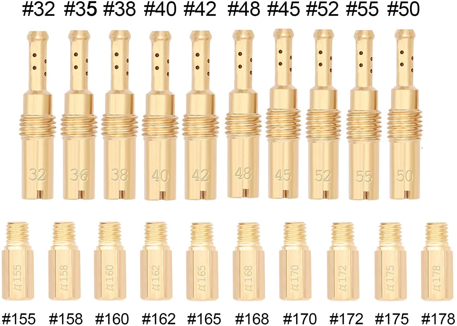 10-Piece Slow Pilot Jet & 10-Piece Main Jet Kit For Keihin PWK Carburetors - Fits Honda ATV & Dirt Bikes 8 thumbnail image