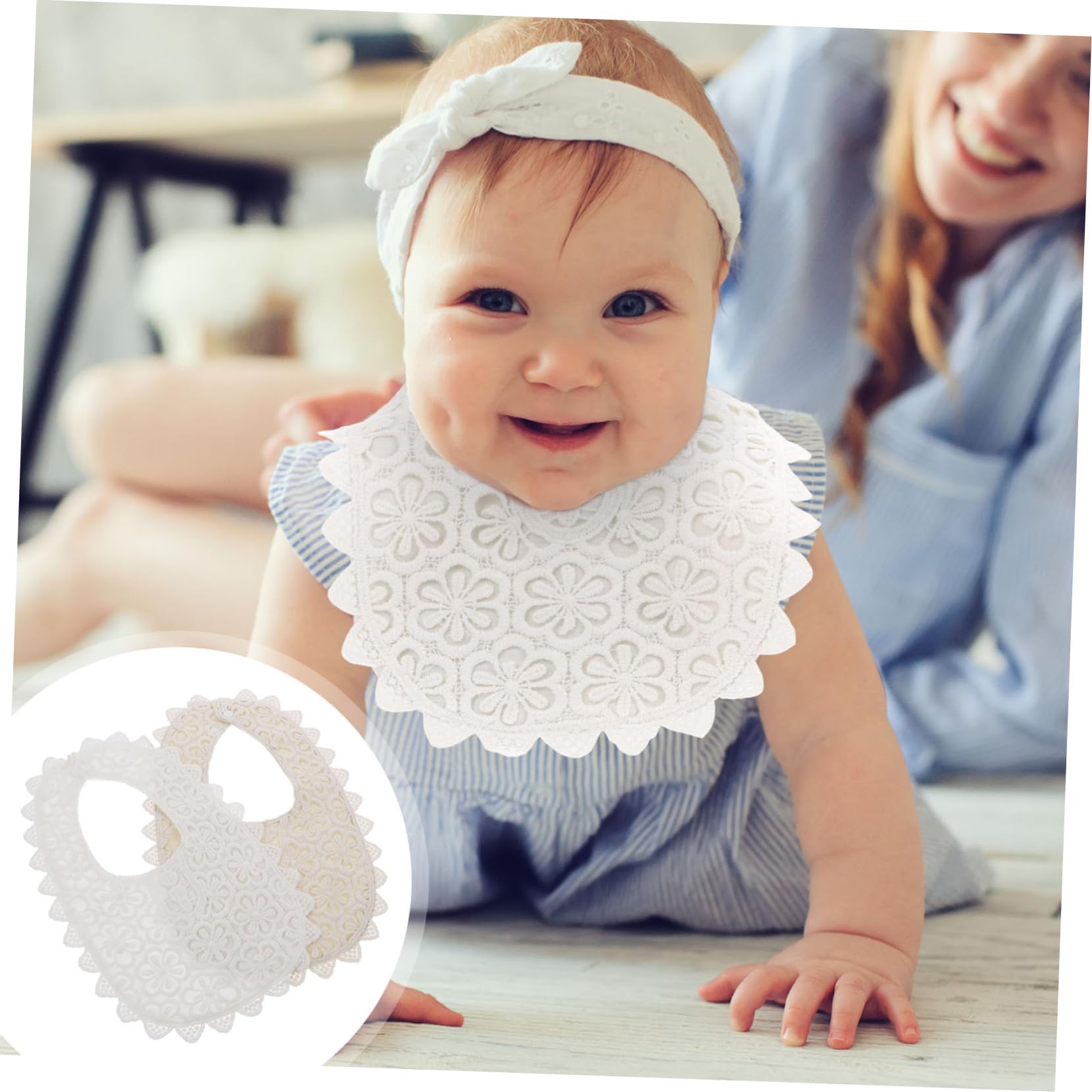 TOYANDONA 6pezzi Bavaglini Cotone Per Pizzo Bavaglini Regolabili Per Pasti e Protezione Da Saliva Design Compatto e Duraturo Per Utilizzo Quotidiano