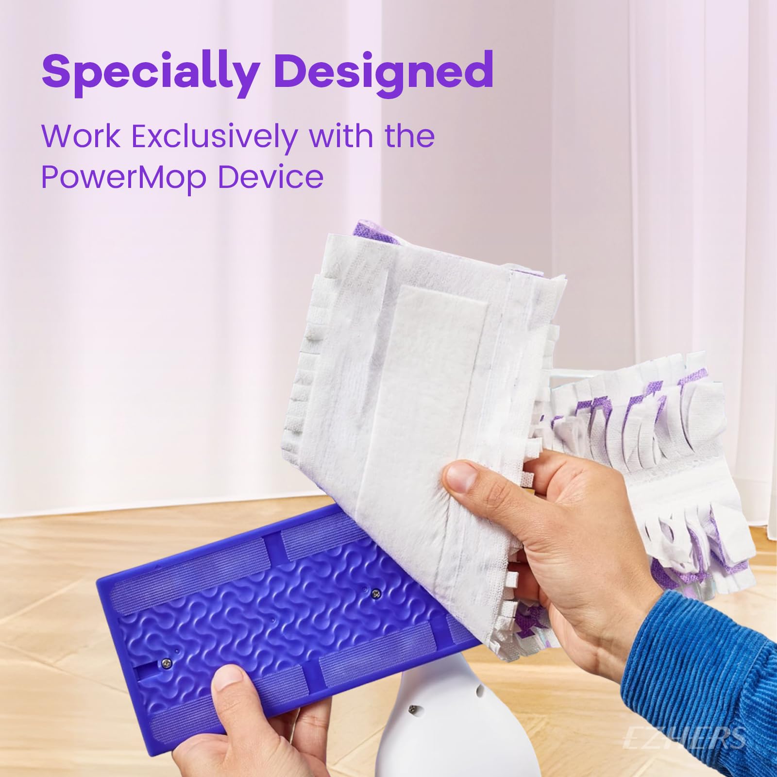 Disposable Floor Mop Pads,11 Count,Compatible with Swiffer Power Mop , All Purpose Multi-Surface,Hardwood,Replacement Spray Pad Refill