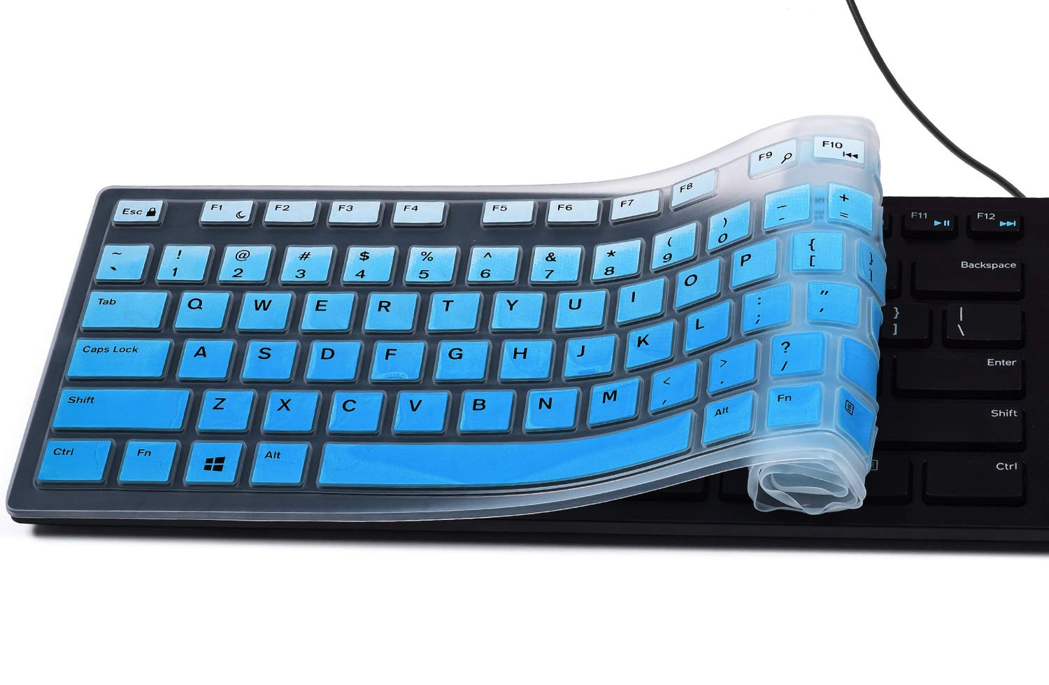 Keyboard Cover Skins Compatible with Dell KB216 Wired Keyboard & Dell KM636 Wireless Keyboard & Dell Optiplex 5250 3050 3240 5460 7450 7050 & Dell Inspiron AIO 3475/3670/3477 All-in one Desktop