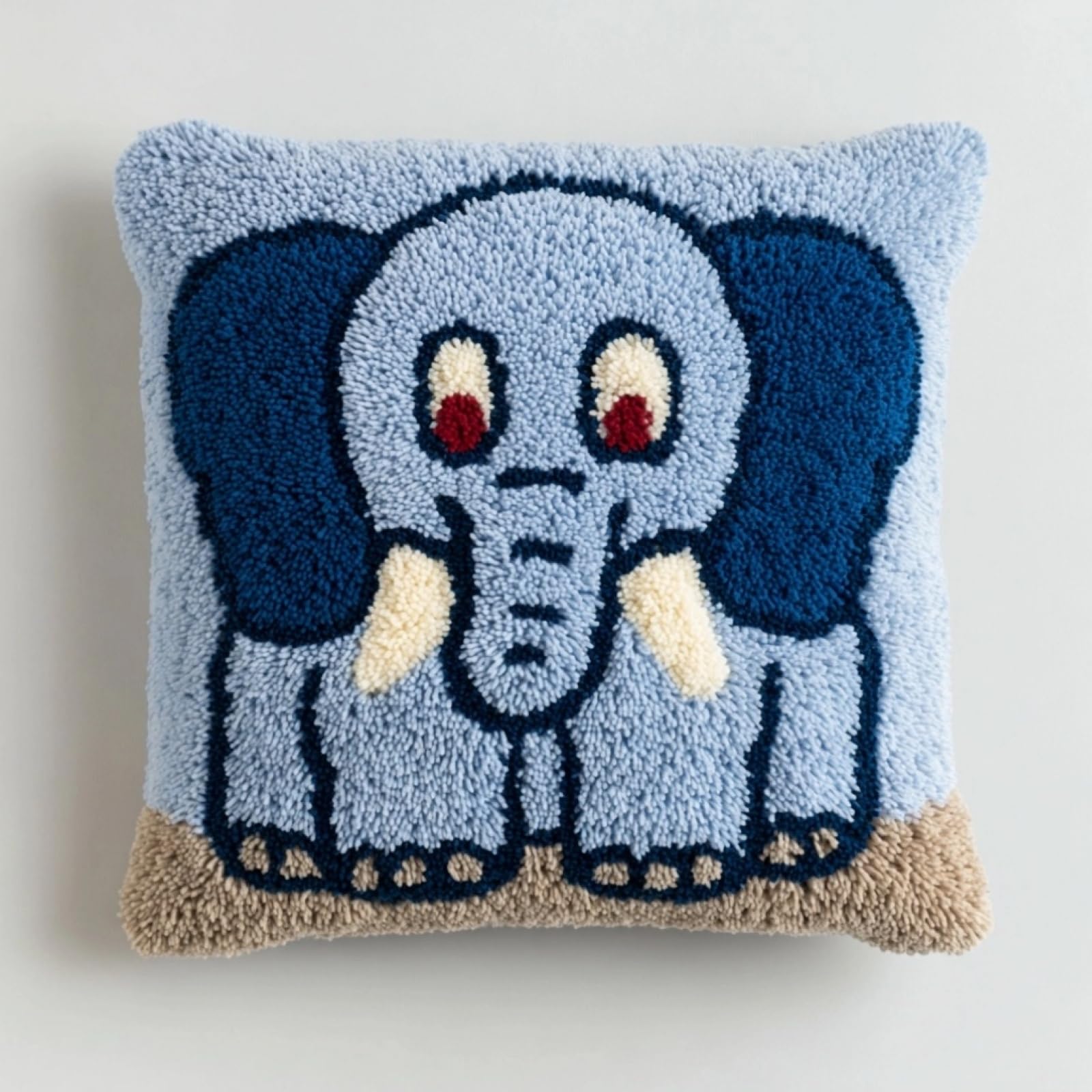 Axiangzik Elephant 17X17in Latch Hook Kits For Adults Beginners,