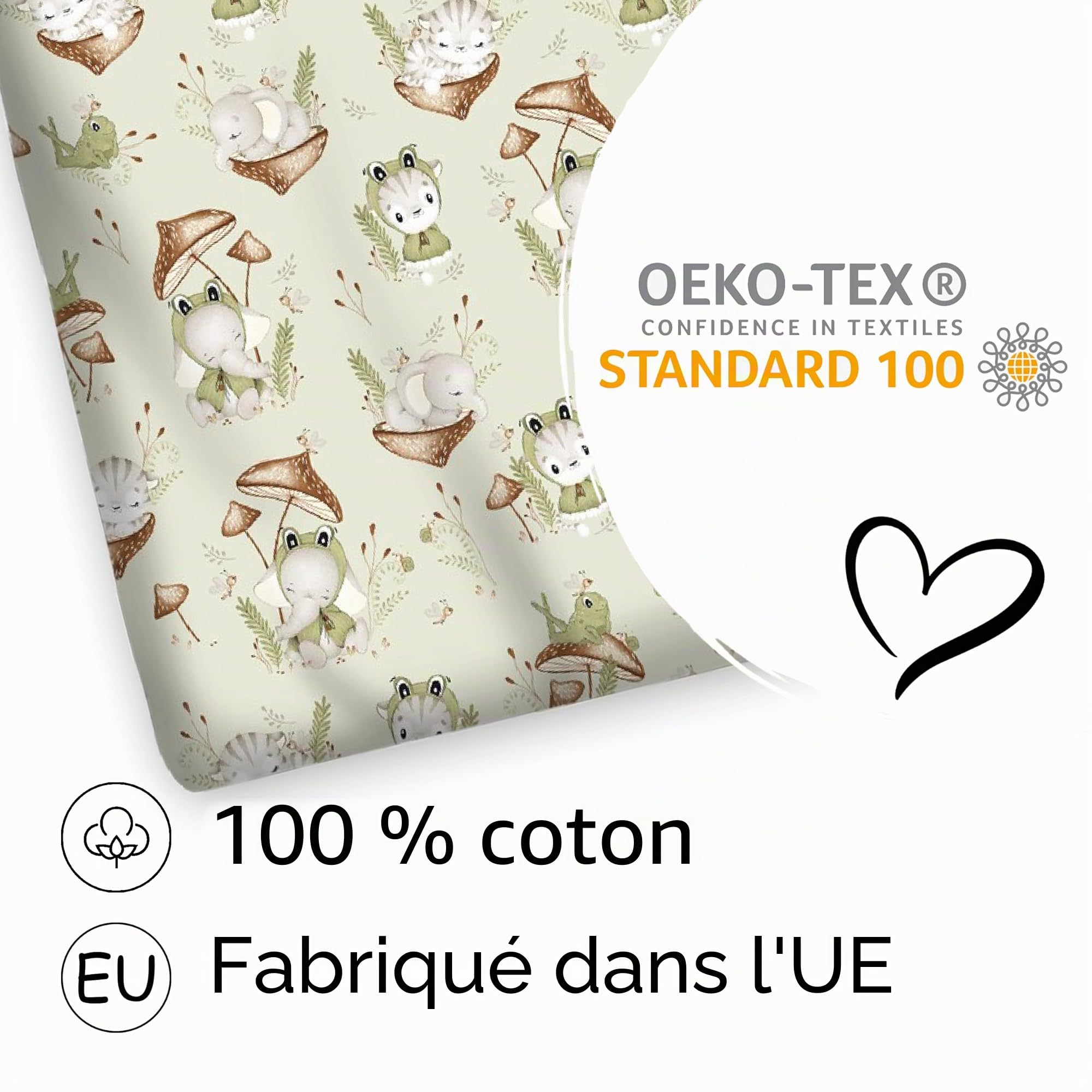 PinkZebra Parure de lit pour bébé et enfant : Couverture 100 x 135 cm + Oreiller 40 x 60 cm, Parure de lit pour bébé en 100% coton, Certifiée Öko-Tex Standard 100 avec fermeture éclair, Fabriquée dans