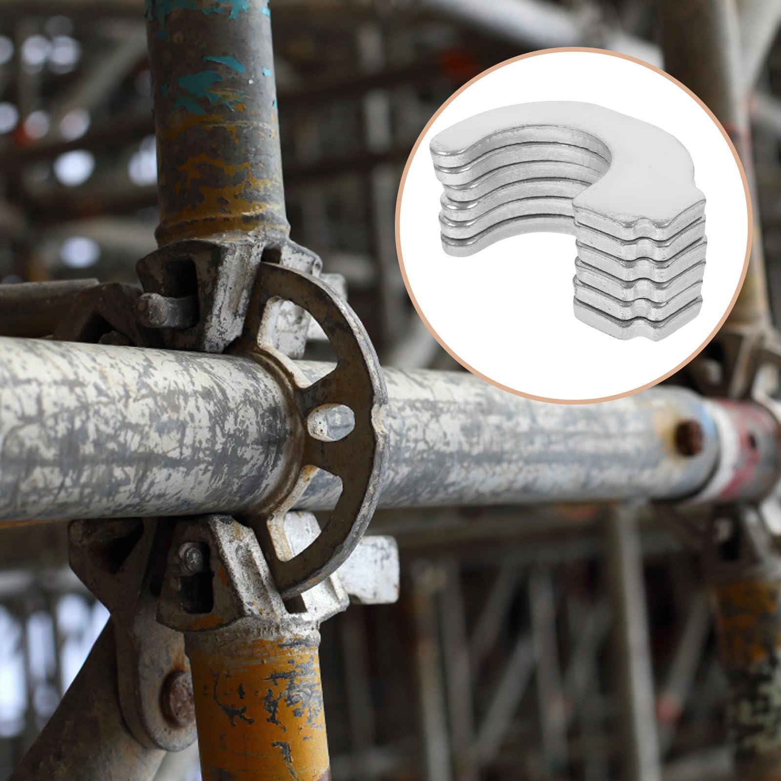 6 Stück Gerüstbrettverbinder aus Stahl Aufhänger für Gerüstbohlen Geeignet für Baustellen und Mobile Gerüste