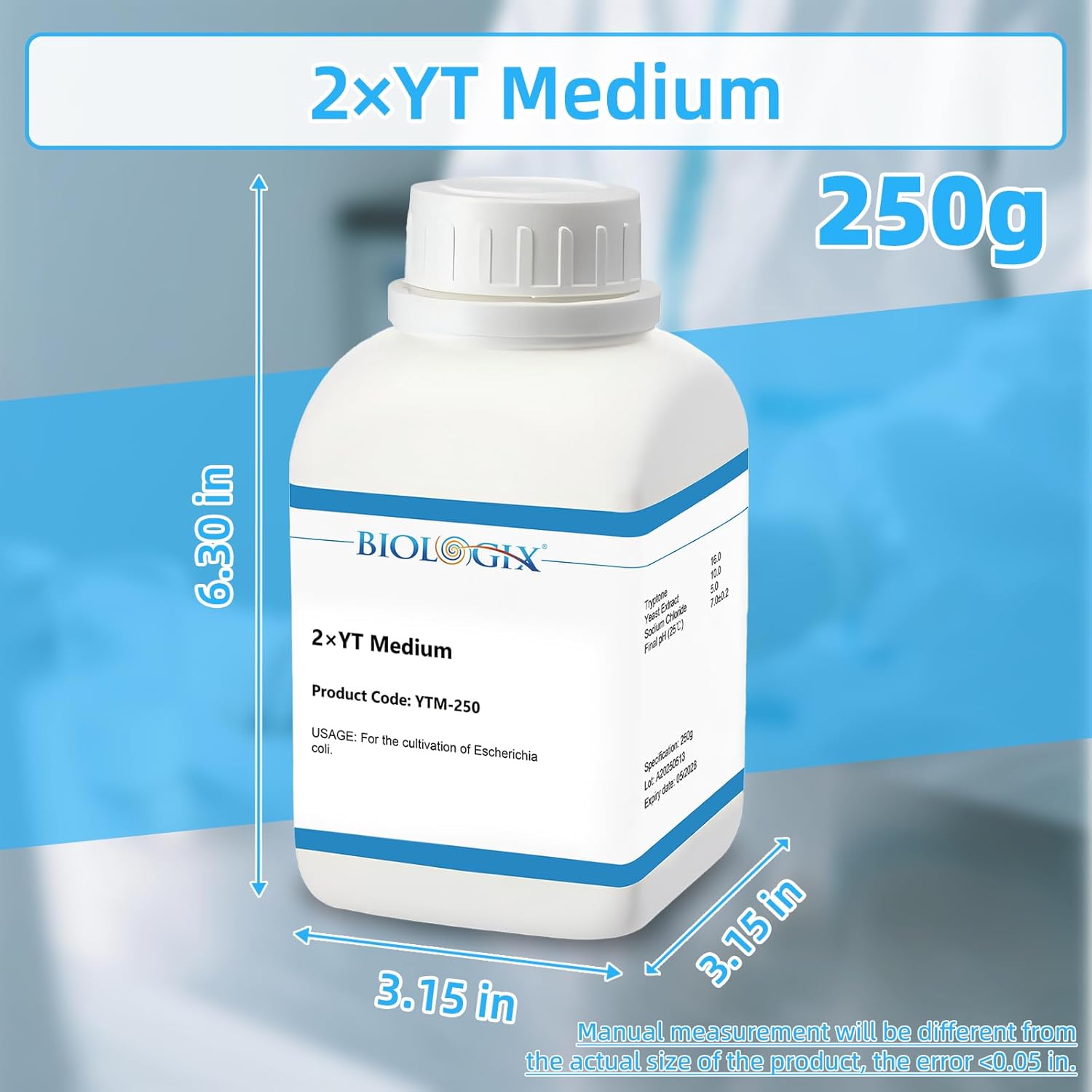 Complete Culture Set – 2×YT Medium Powder & Sterile Petri Dishes, Ready-to-Use