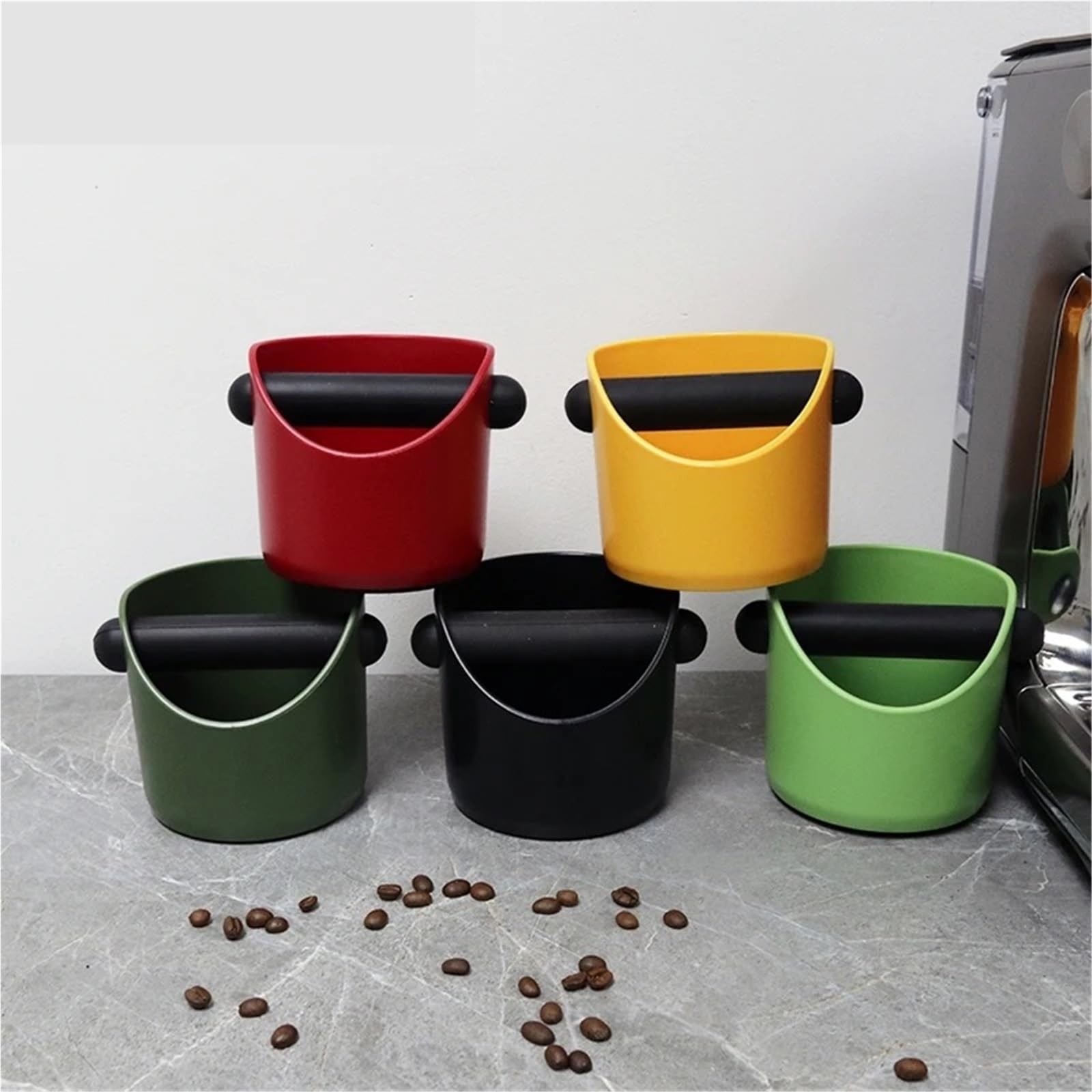 Recipiente for posos de café, antideslizante, for recoger Ideal for baristas y otros profesionales | White