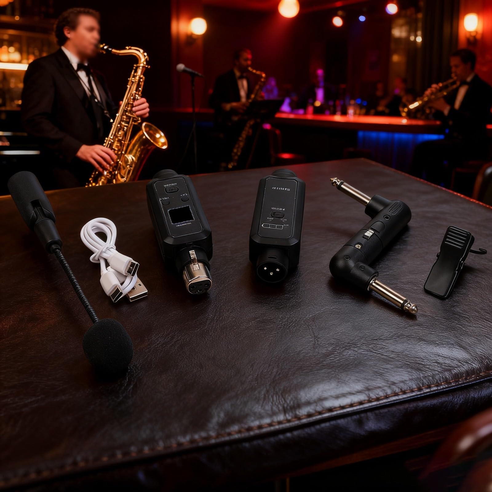 Wireless Instrument Mic System ricaricabile per batteria Wireless (1 IN 1) | SNR 92 dB, risposta 40 Hz-20 kHz, acquisizione di toni ricchi, bassa distorsione, suono ad alta fedeltà