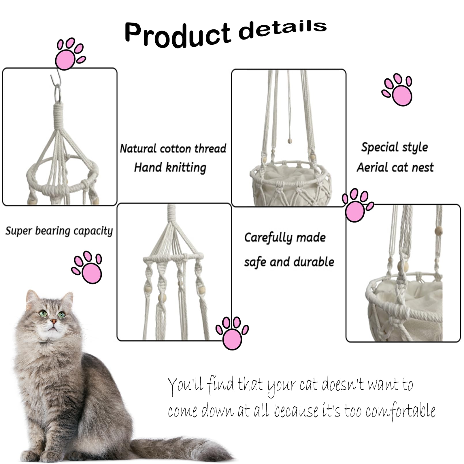 Macrame Hammock Pattern Macrame Cat Bed Diy Crochet Cat Kitty