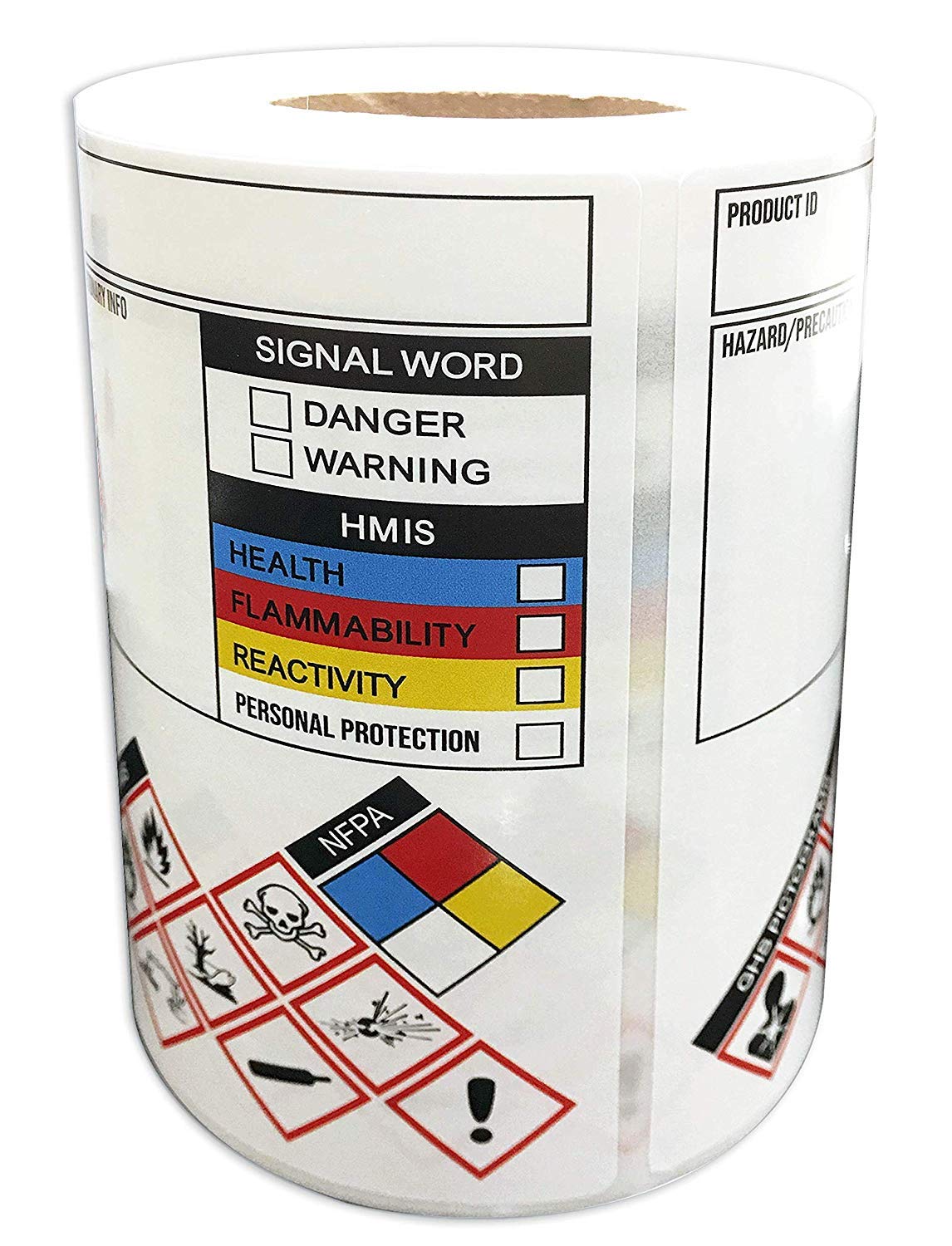 Well Tile SDS/MSDS Stickers for Chemical Safty Data 2 X 3 Inches - HMIG Labels Write-in - Chemical Identifying and Marking Sticker Decals 250/Roll 3 x 4 inch Blue 20190820 37
