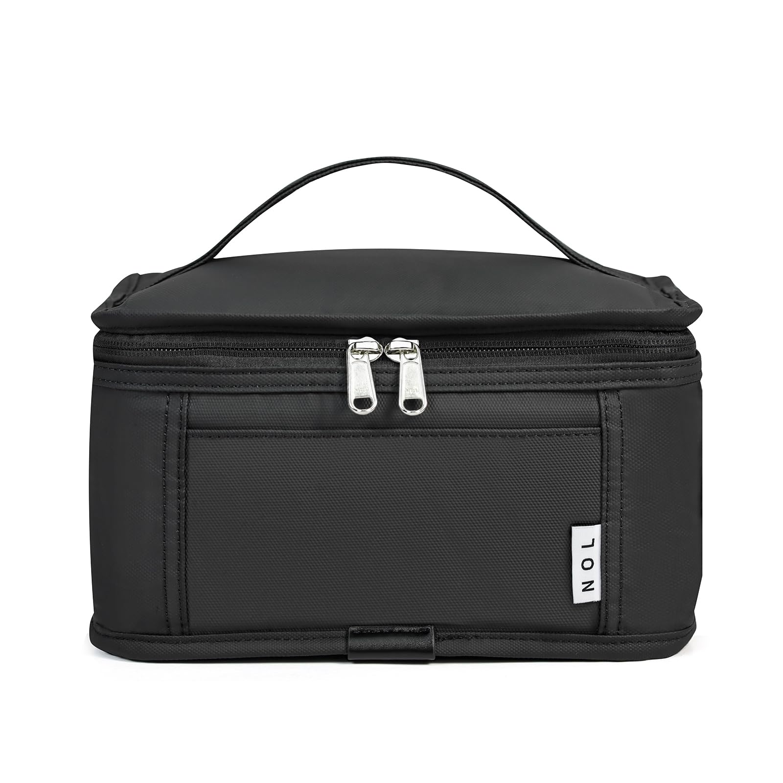 NOL Natural Organic LifestyleSmall Lunch Bag Mini Lunch Box Insulated Lunch Bag for Men/Women Leakproof Cooler Tote Bag Lightweight Nylon Waterproof Lunch Box For Work, Black