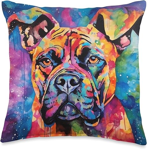 Lindo perro amante de alcohol tinta arte Presa Canario almohada tiro