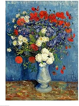 Posterazzi Still Life Vase with Cornflowers and Poppies 1887 Poster Print by Vincent Van Gogh, 8 x 10
