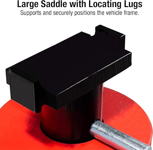 Miniatura 4 de Sunex 1410 - Par de soportes tipo clavija de alta altura de 10 toneladas y gato hidráulico de aire neumático Torin TA92006 ROJO GRANDE TA92006