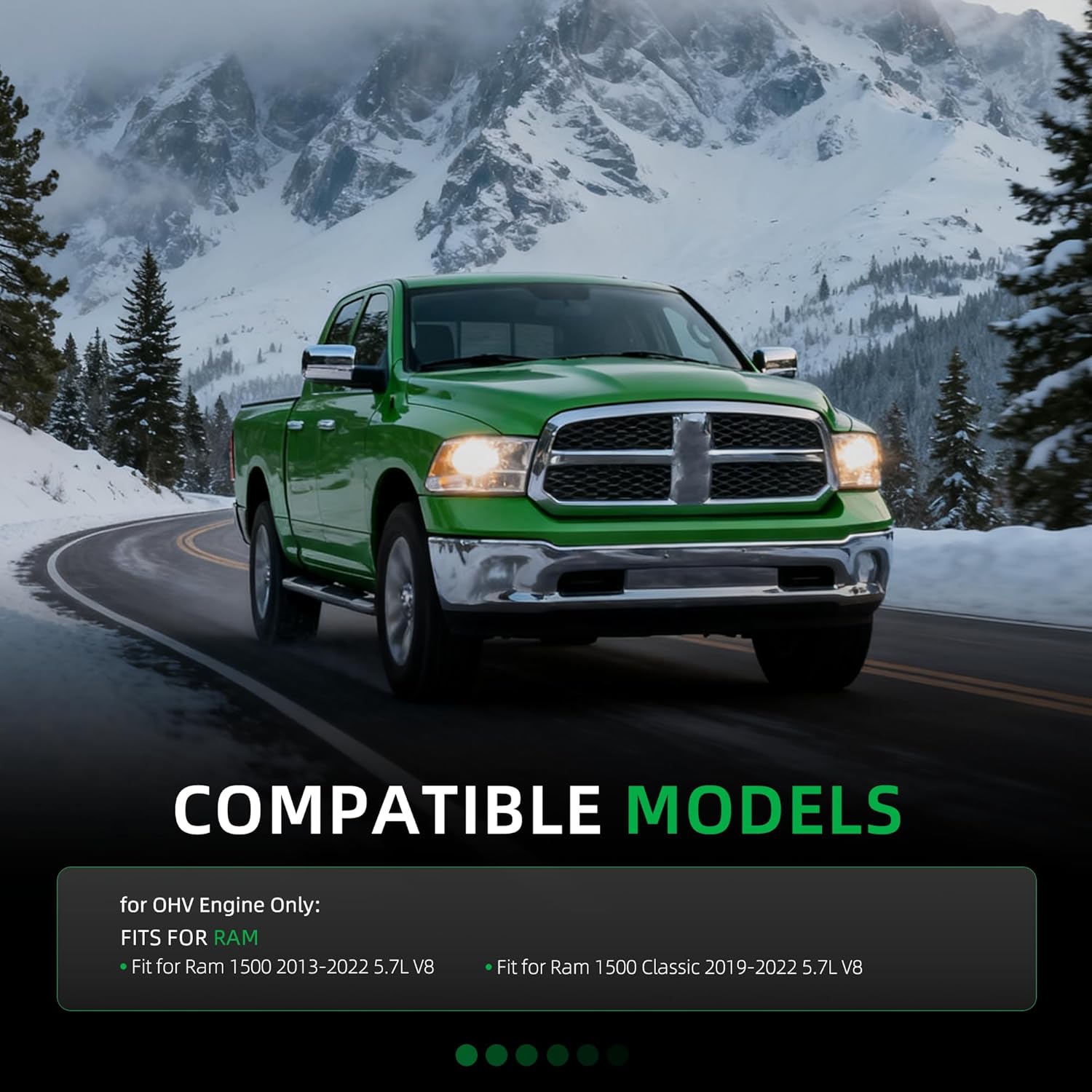 Serpentine Belt Tensioner Idler Pulley Kit for Ram 1500 5.7L V8 2013-2022, for Ram 1500 Classic 2019-2022 5.7L V8, OHV Only, OE 38323 38018 06A903315D