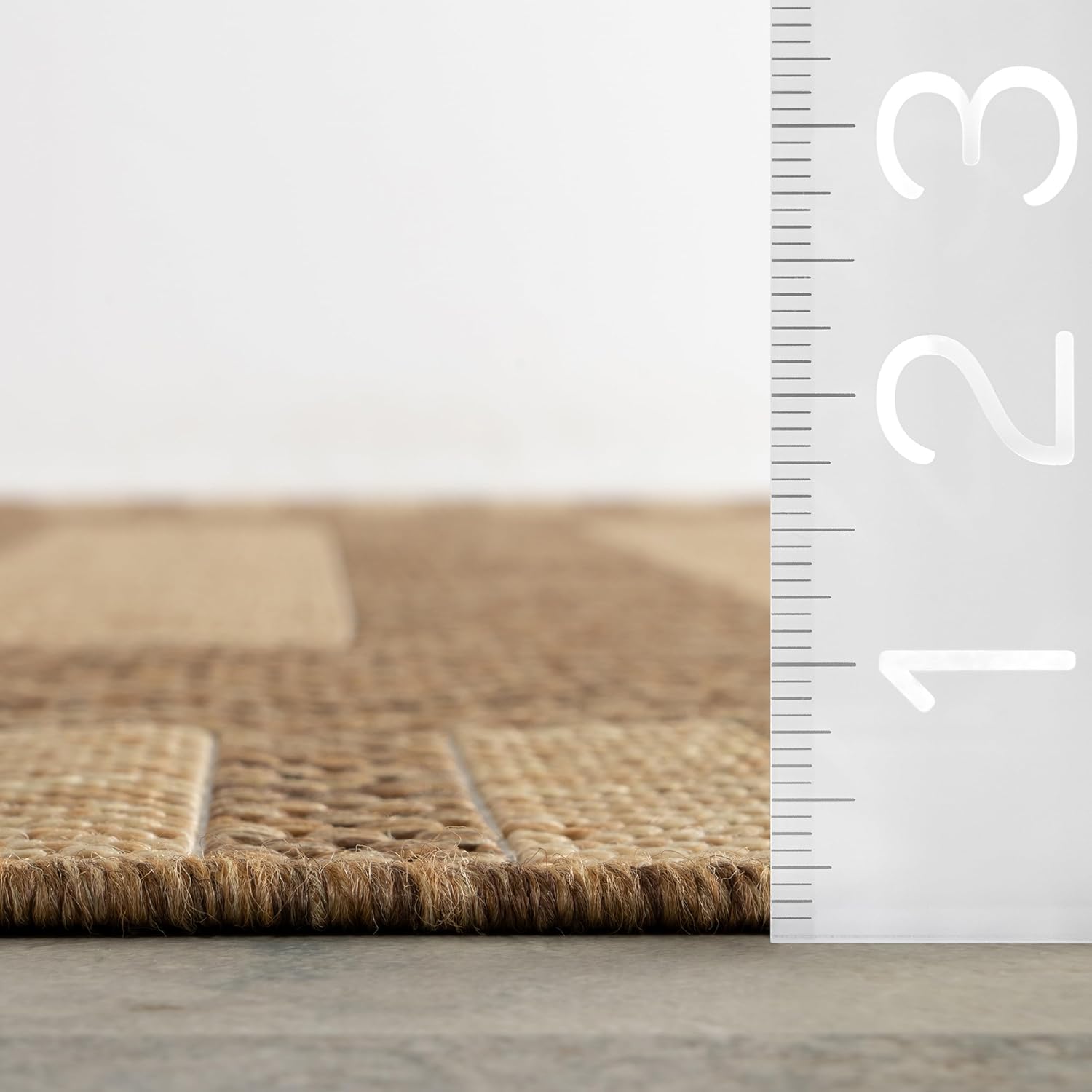 Nuloom Falonia Plaid 8' x 10' Indoor/Outdoor Area Rug for Living Room Patio Deck Front Porch, Light Brown