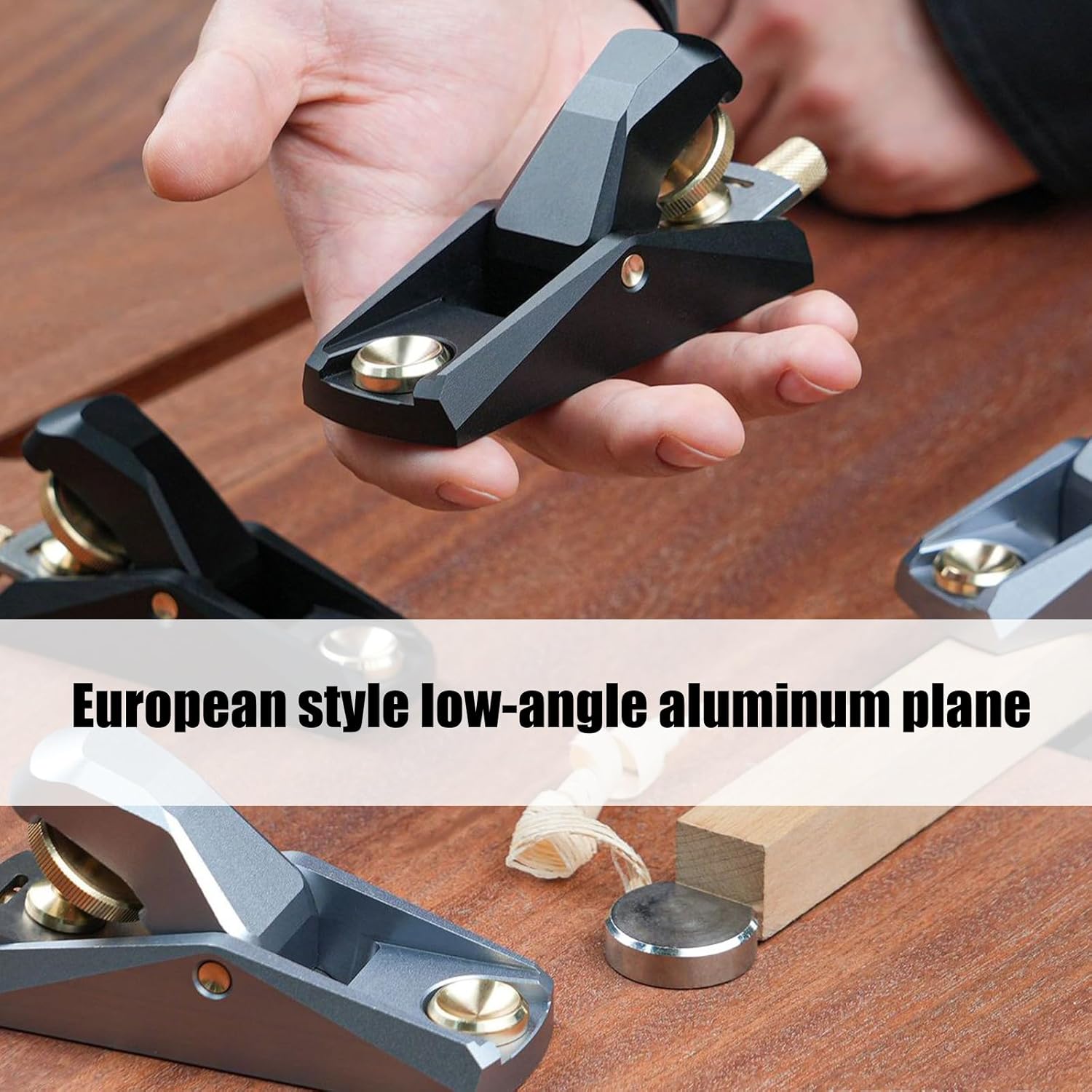 Compact Miniature Size Aluminum Low Angles Hand Plane Featuring Brasses Fittings for Durability in Tight Space Craft Projects