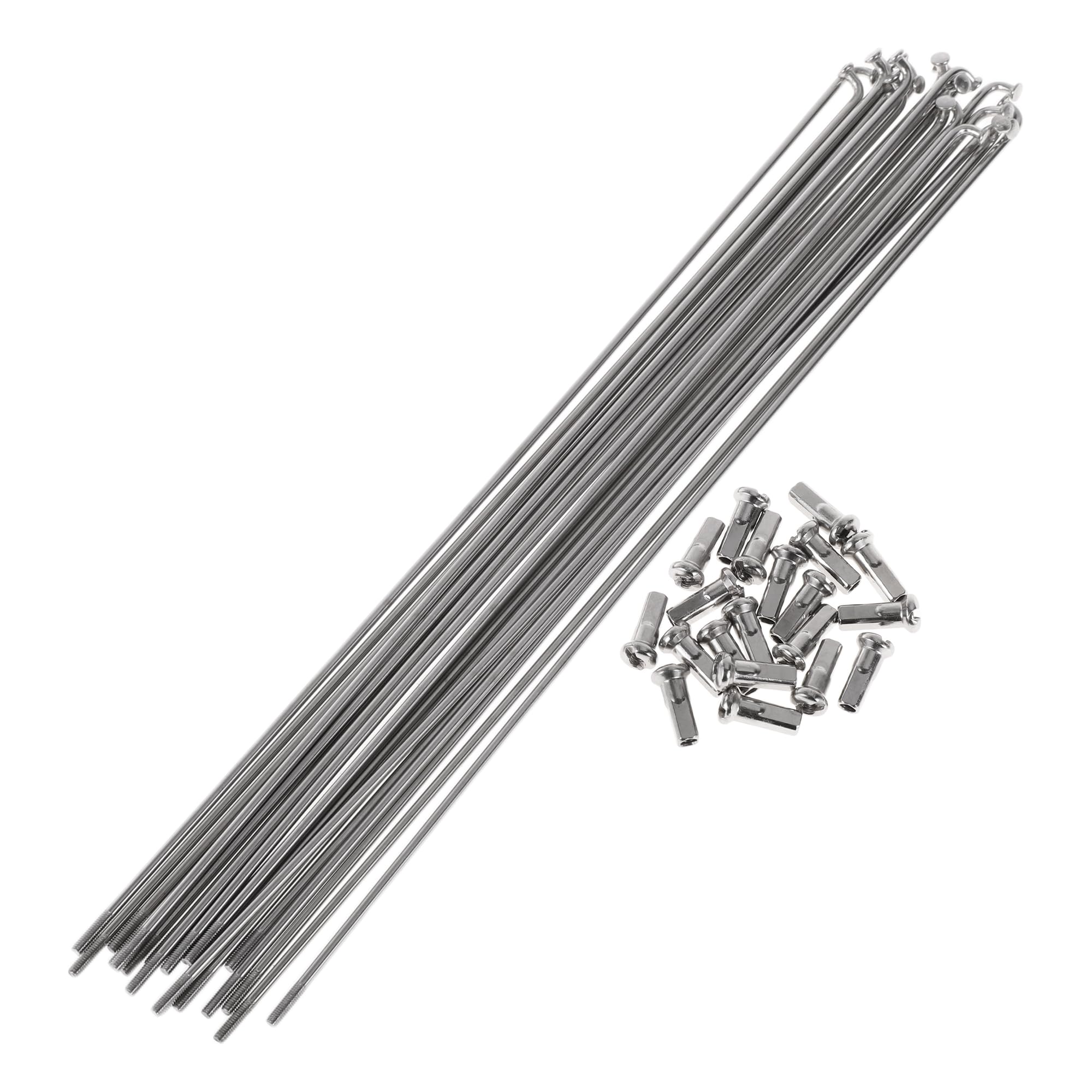 Partuto 20 Set 13G Bicycle Spokes 245mm Bike Wheel Spokes 304 Stainless Steel Silver Tone