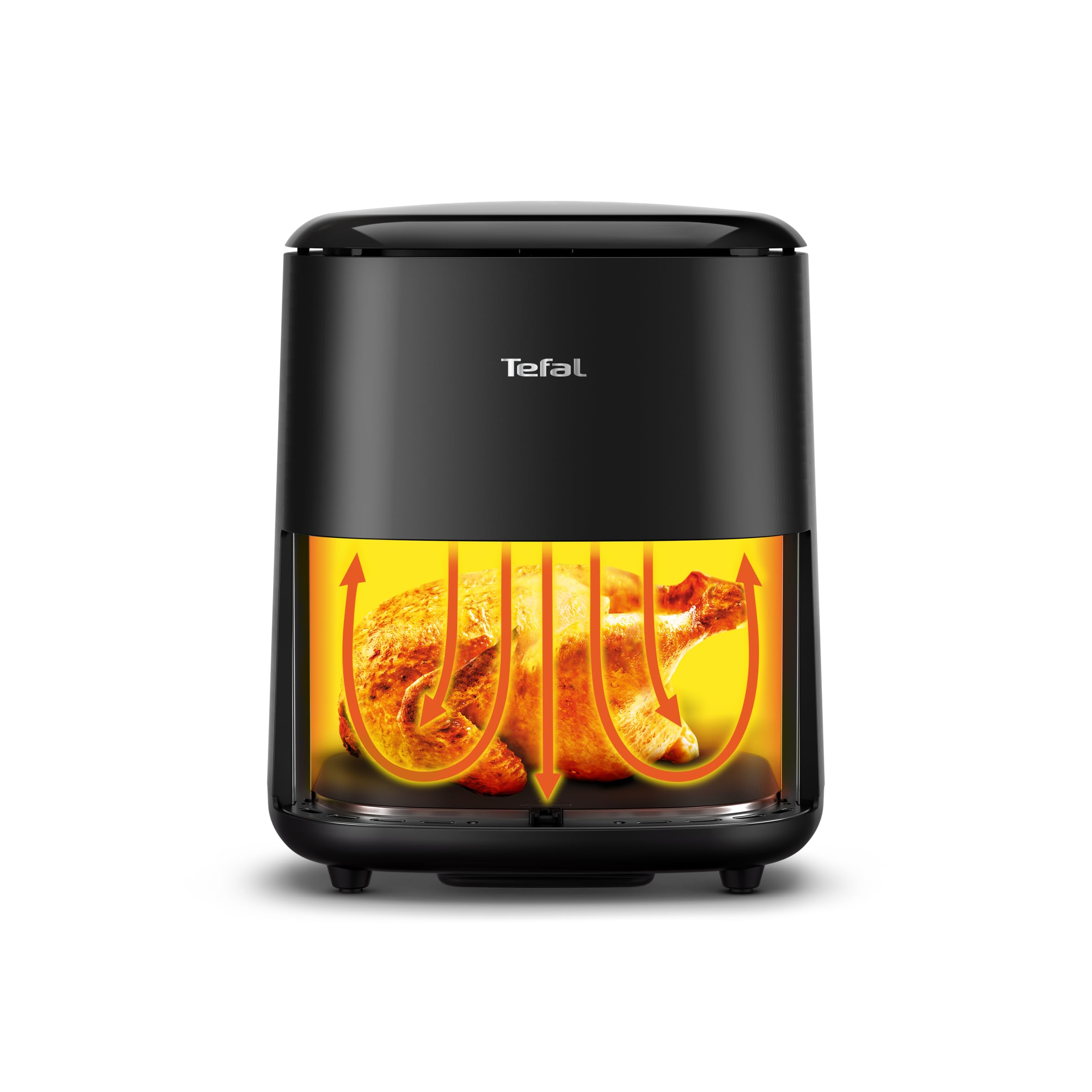 Tefal EY2018 Easy Fry heteluchtfriteuse, metaal, 4,2 liter, zwart, XXL