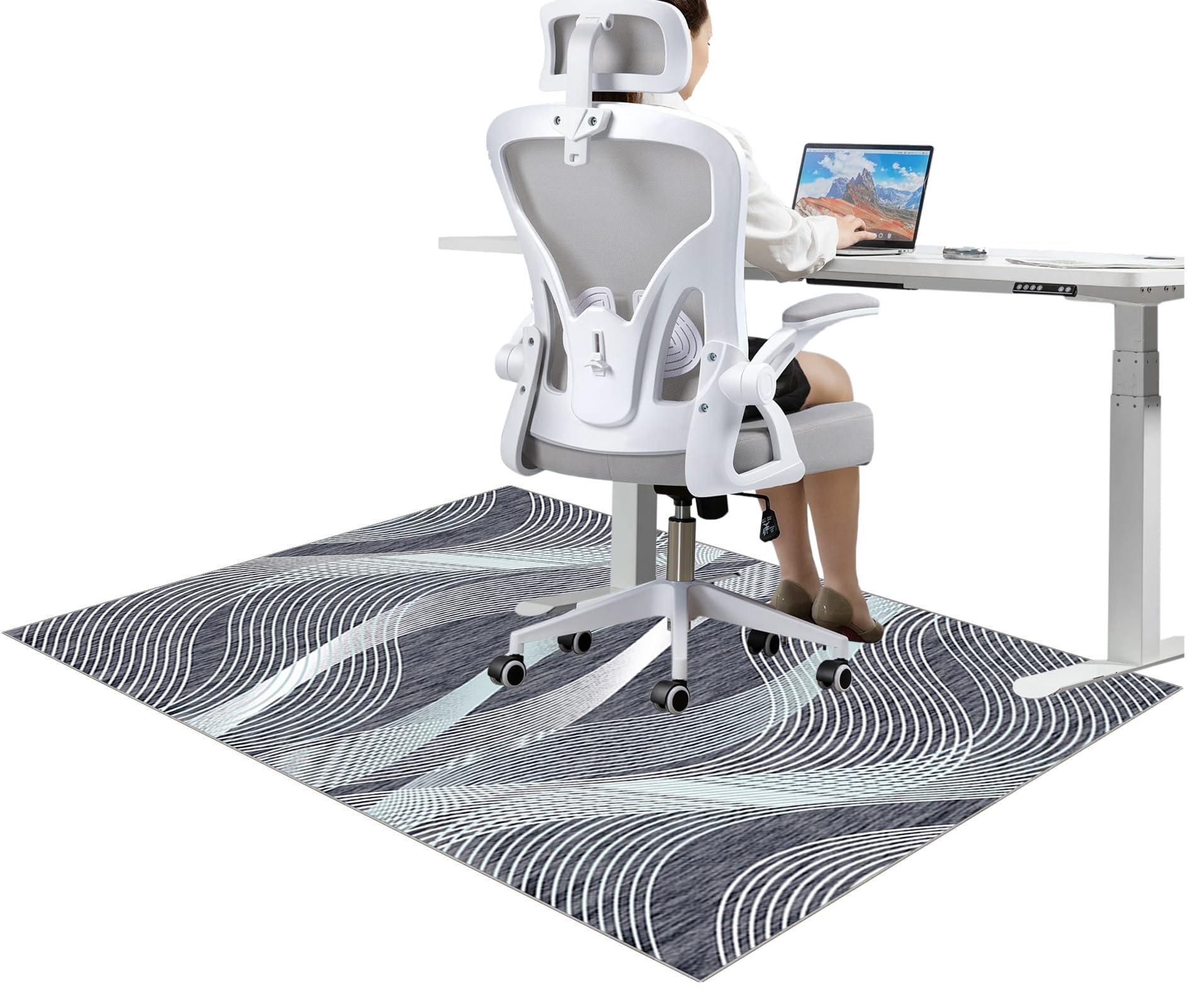 JaevKwzy Office Chair Mat for Hardwood Floor, Desk Chair Mat for Carpet, 60 x 120 cm Carpet Protector Chair Mat, Gaming Chair Mat for Hardwood Floors Carpet Wooden Floors Non-slip Floor Protector