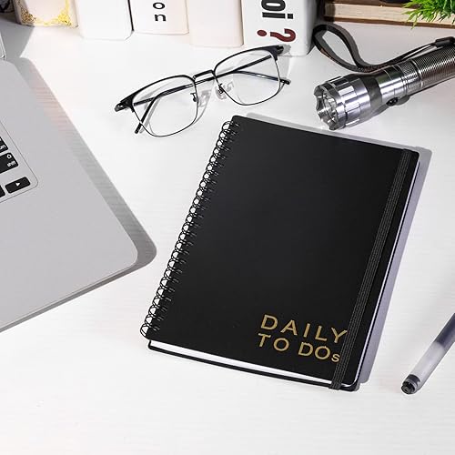 Miniatura 6 de UtyTrees Planificador diario sin fecha 5.7 x 8.5 pulgadas, 144 páginas, cuaderno de lista de tareas diarias, diario con planificador de comidas,