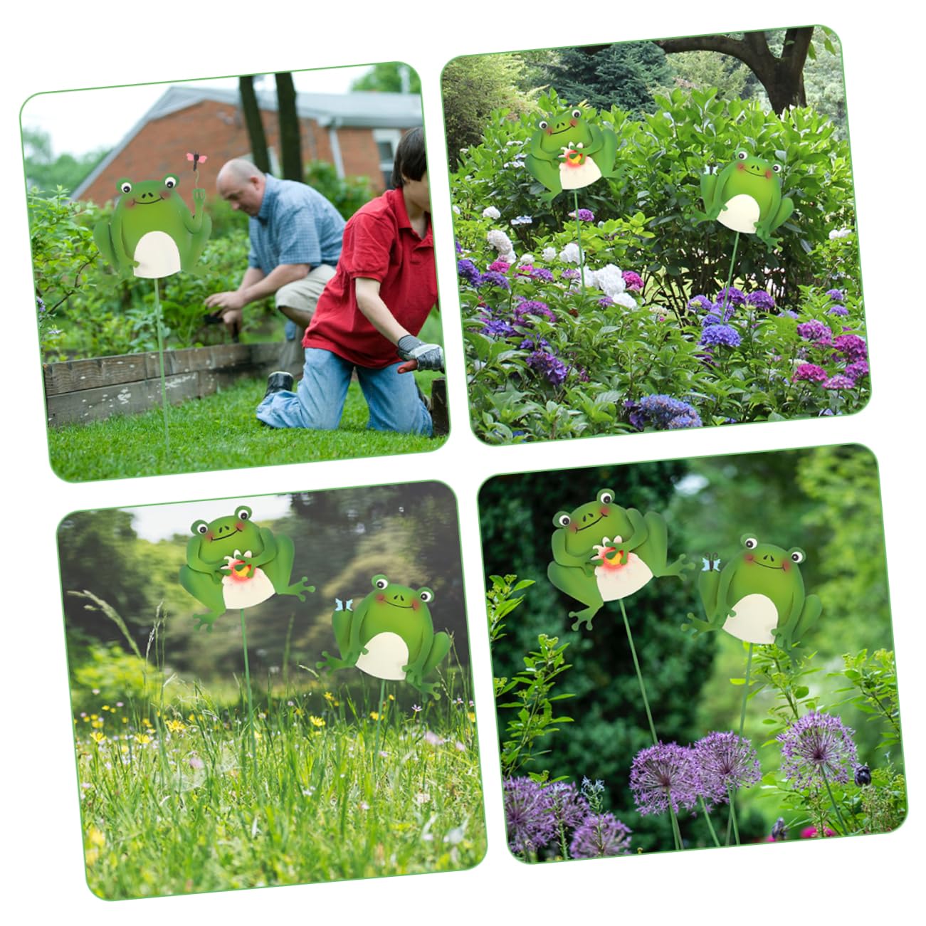 Supvox 15stücke Teiliges Gartenstecker Mit Dekorativen Fröschen Iron Flowerpot Stakes Für Garten Und Terrassendekoration Geschenkidee Für Gartenliebhaber