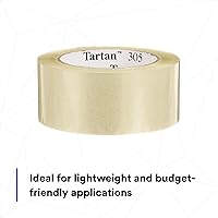 Vista 5 de Tartan (TM) Caja Sellado Tape 305 Clear, 48 mm x 50 m, 36 rollos por Caso Bulk
