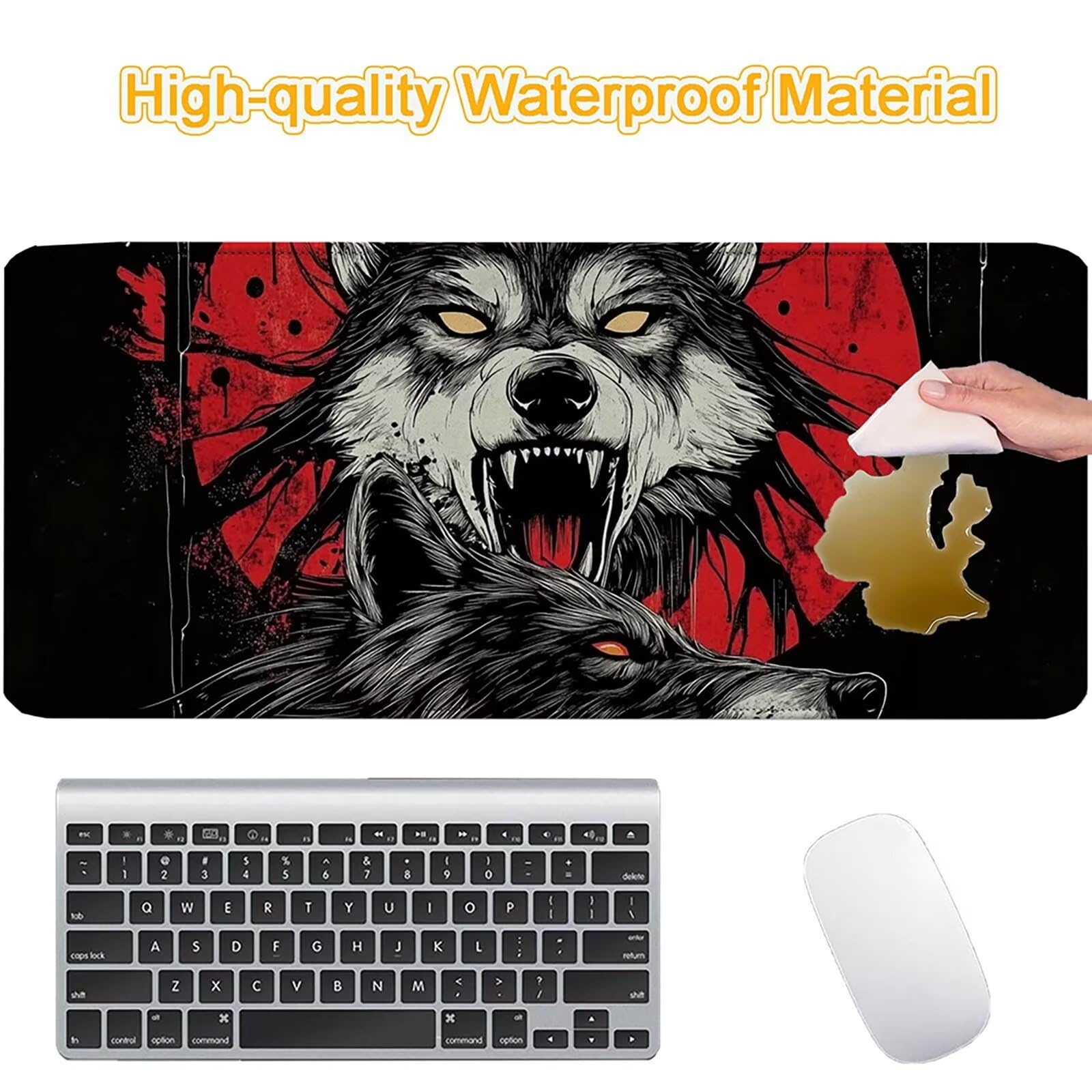 Tappetino Mouse 900x450mm | Superficie Ultra-Liscia | rosso 0-z324