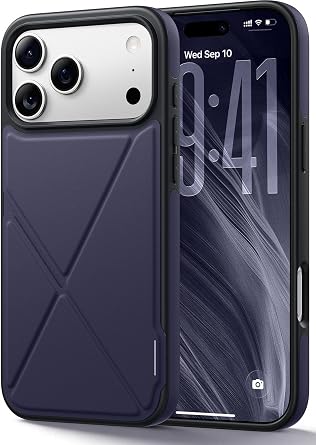X Fold Stand for iPhone 17 Pro Max Case Compatible with MagSafe [Nano TechWoven] [16FT Military Grade Protection] Shockproof Anti-Slip, Slim for 17 Pro Max Case with Stand 6.9" - Purple