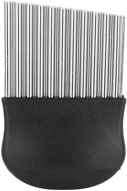 Somine Potato Chipper Crinkle Cutter Wavy Chopper French Fry Slicer Stainless Steel Dishwasher Safe Angled Chopping for Waffle Fries Potato Carrot Salad