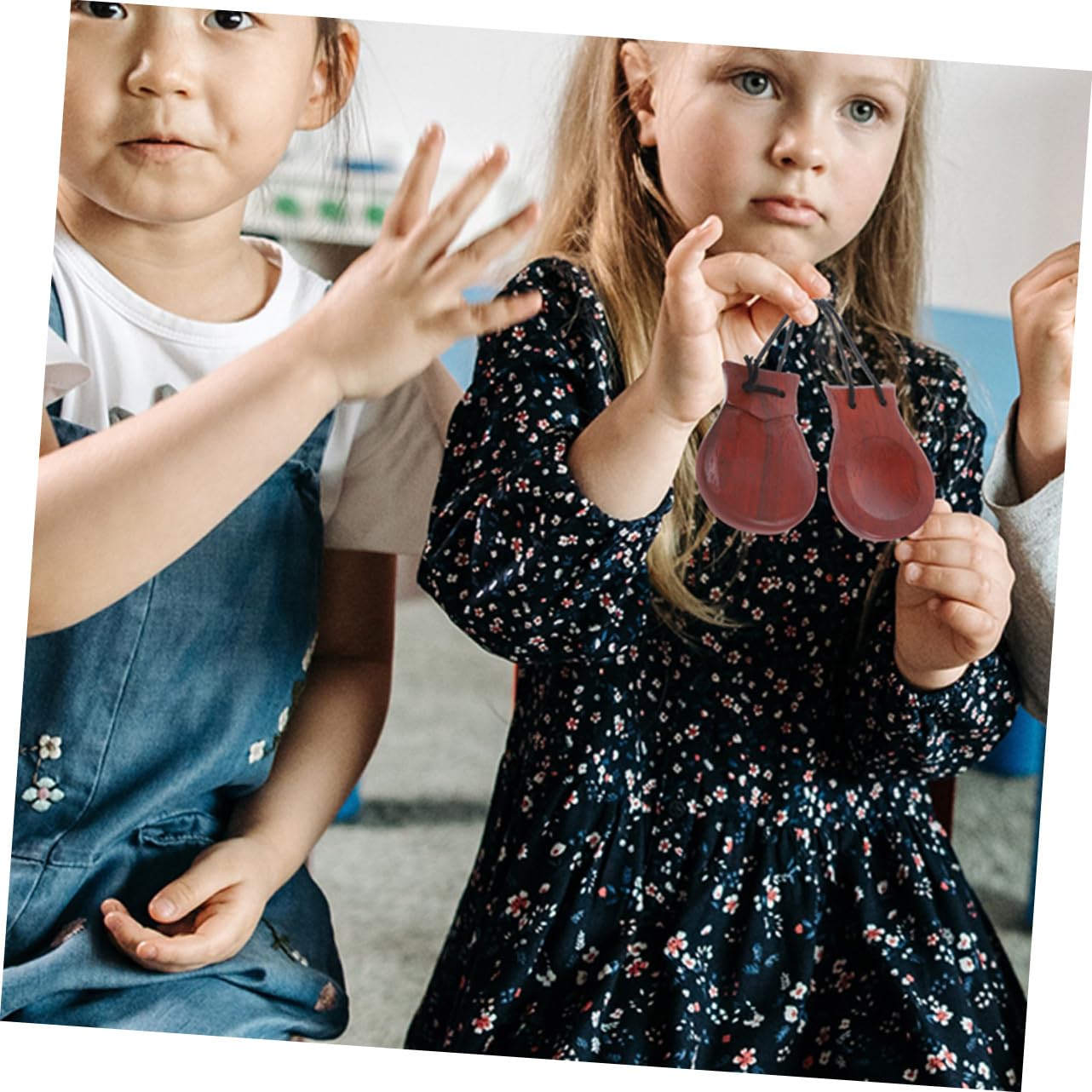 ifundom Handheld Wooden Castanets 2 Pack for Adults Perfect for Parties Classes Music Enthusiasts